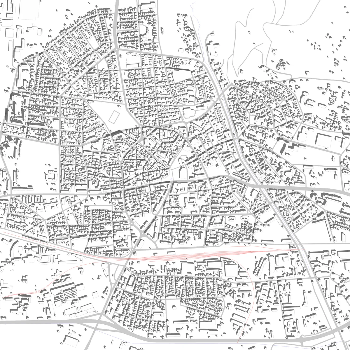 Kazanlak Lageplan (2,5 km)