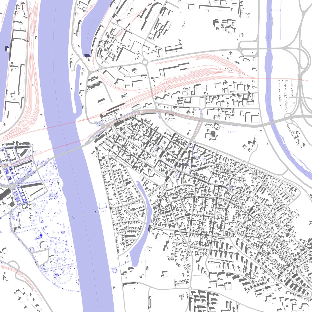 Kehl Lageplan (2,5 km)