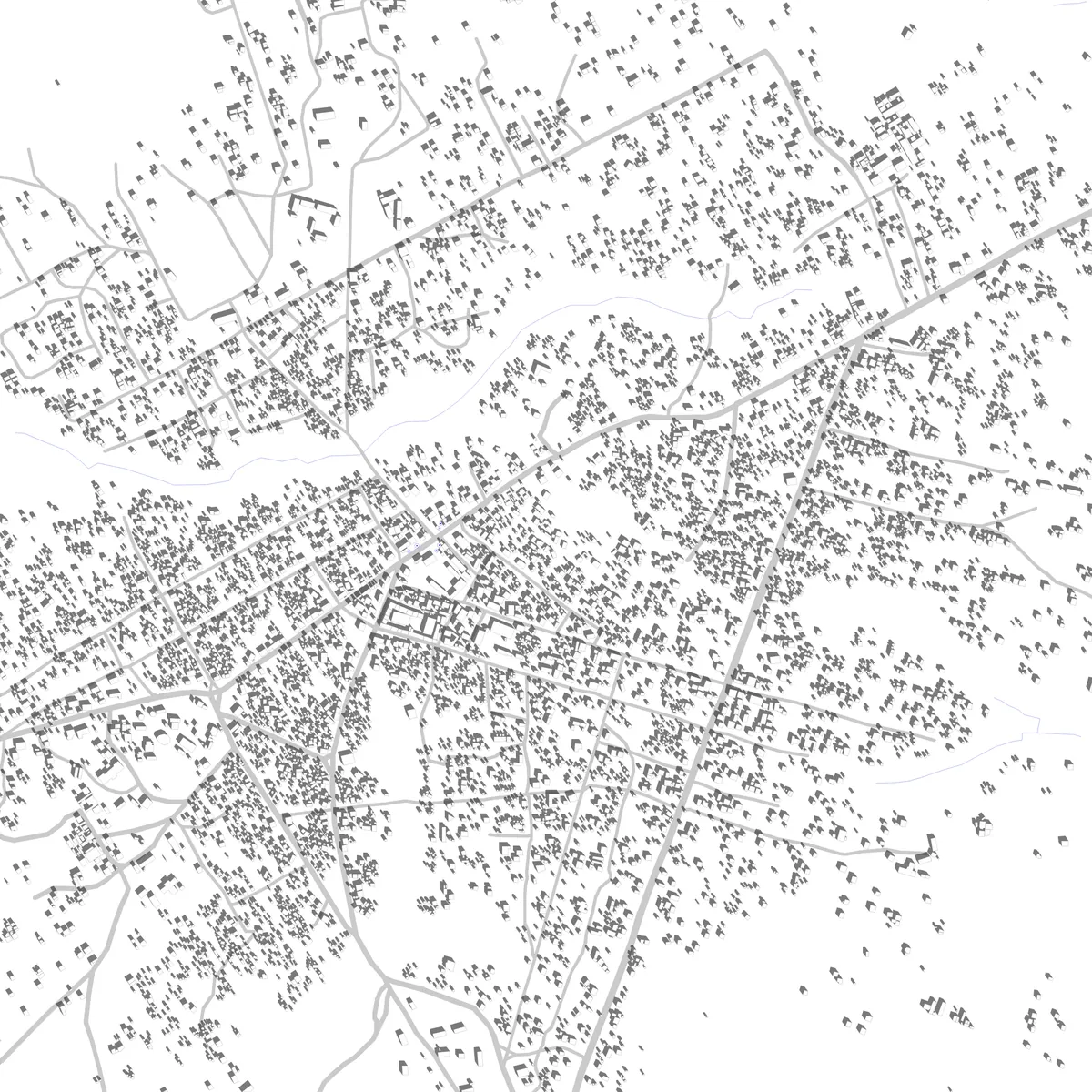 Kérouané plan de situation (2,5 km)