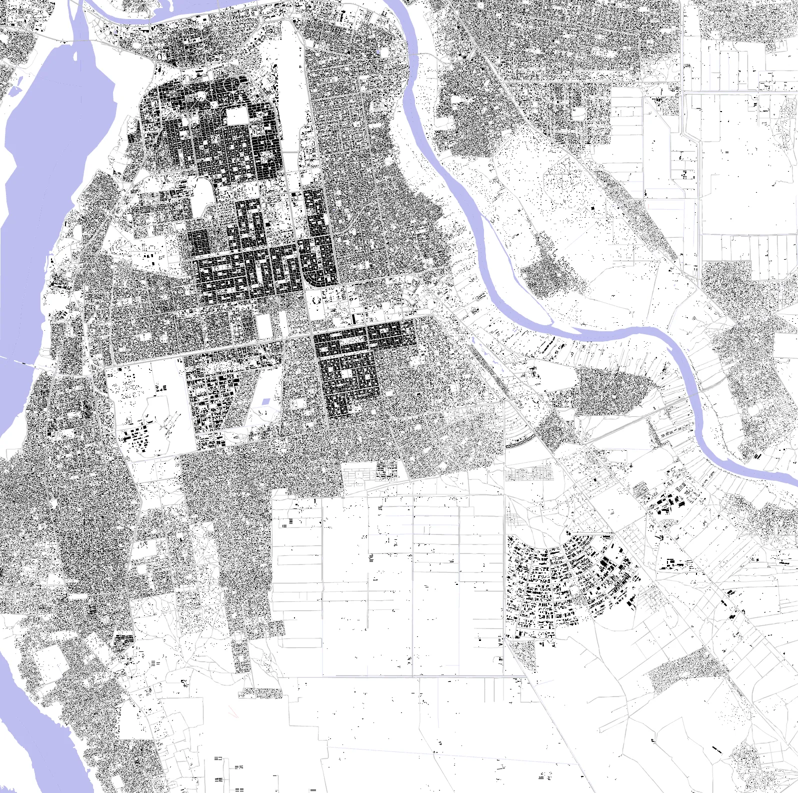 Khartoum figure ground plan