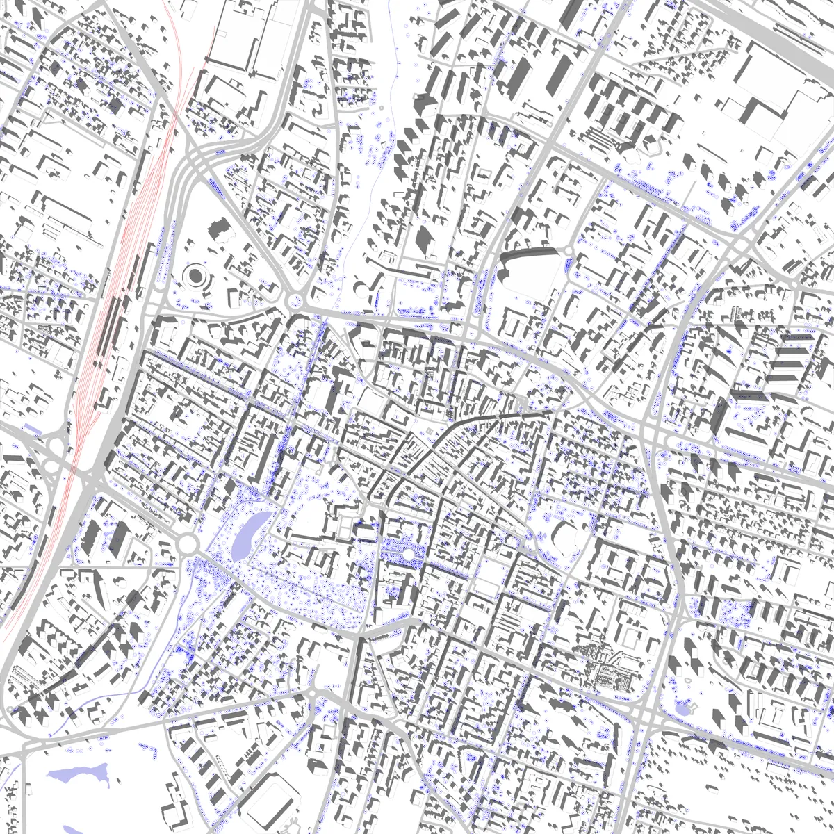Kielce Lageplan (2,5 km)