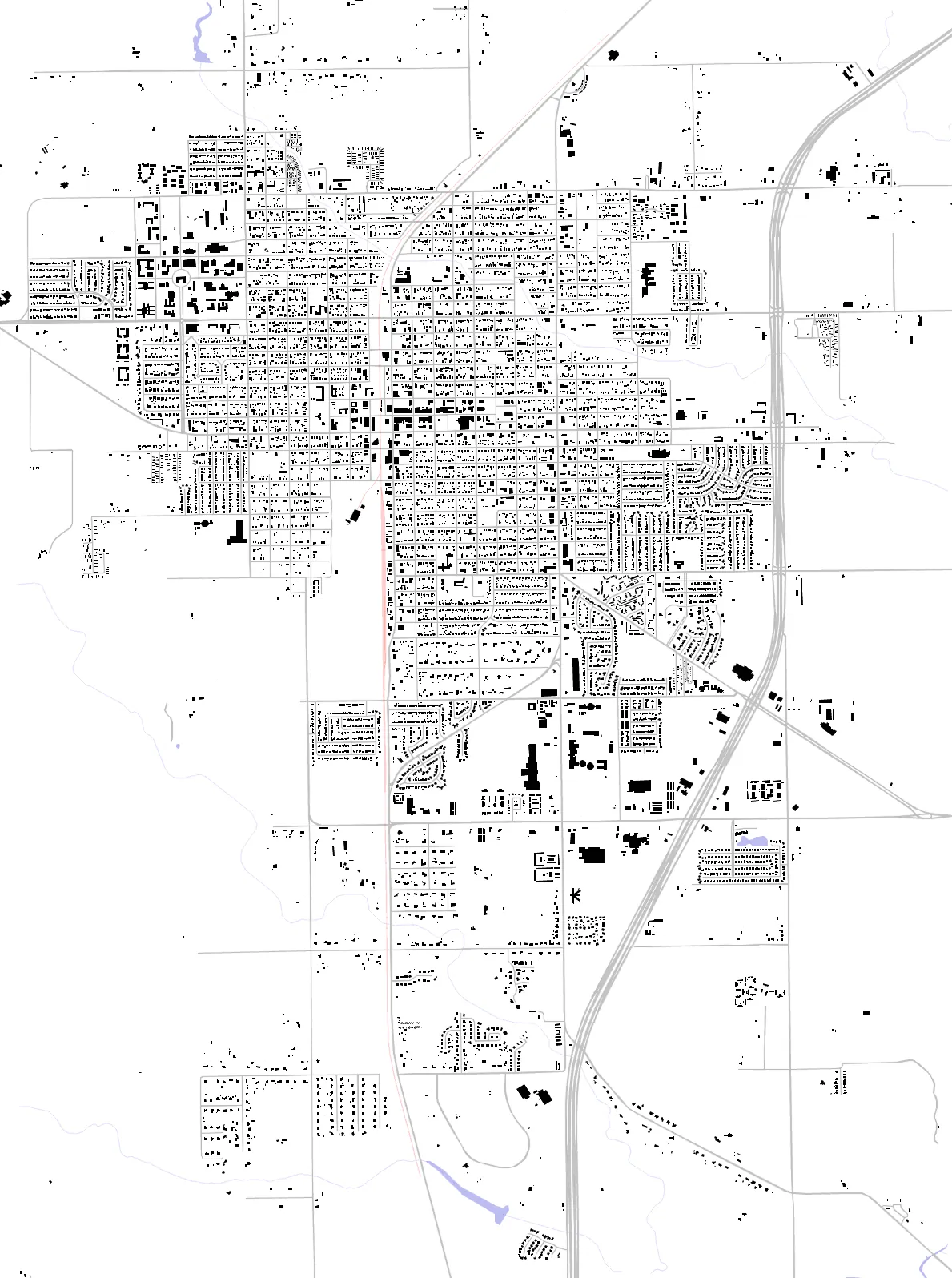 Kingsville figure ground plan