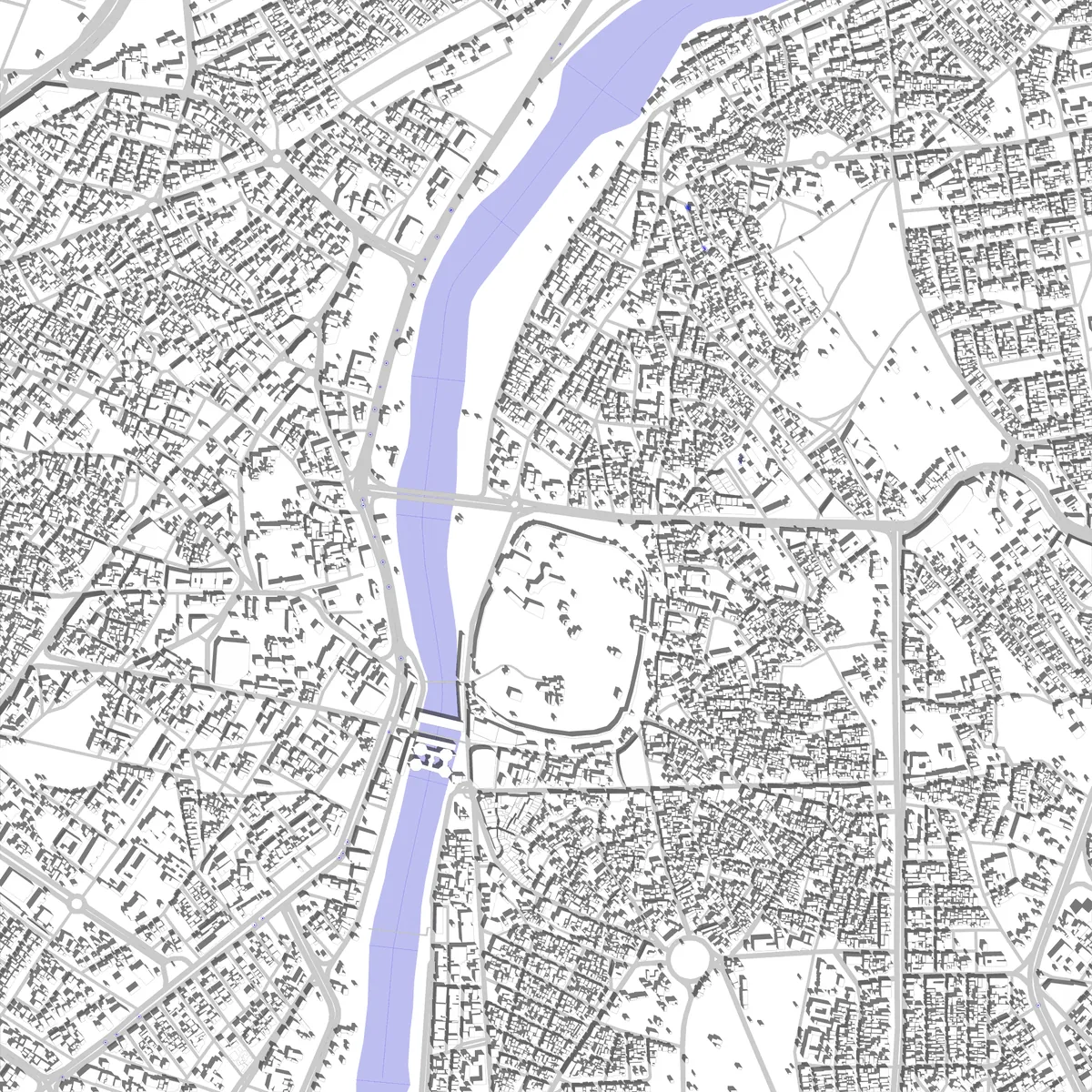 Kirkuk Lageplan (2,5 km)