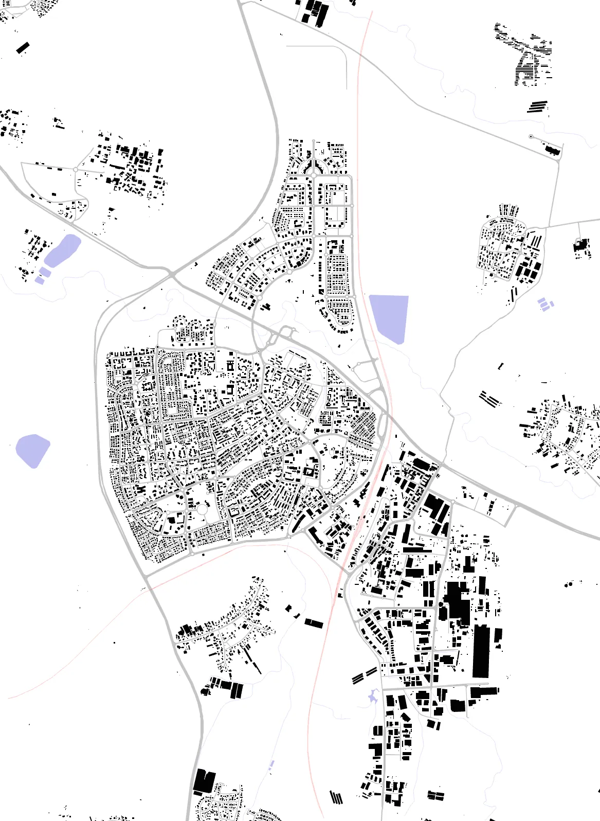 Kiryat Gat figure ground plan