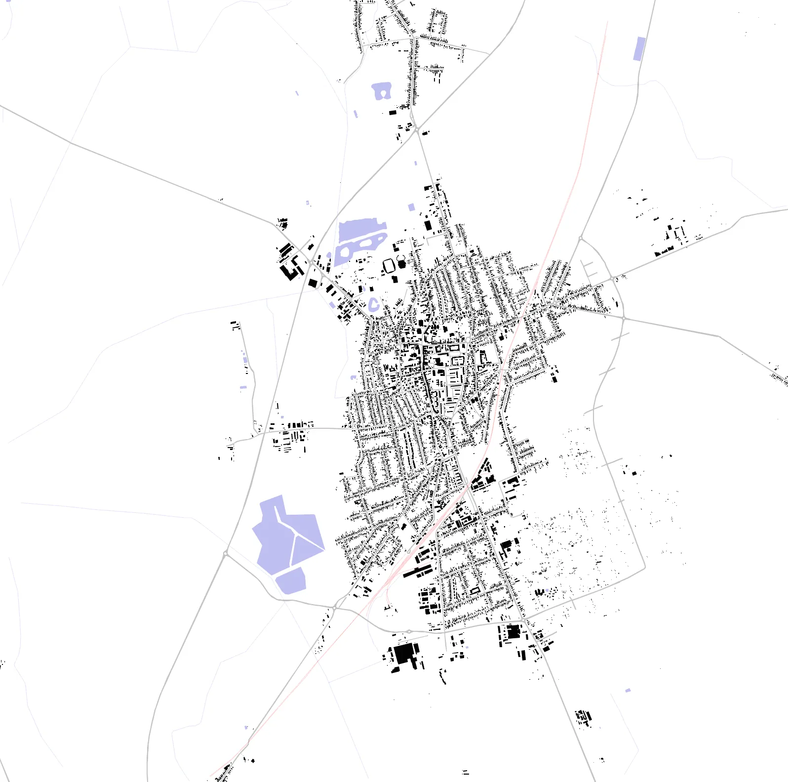 Kisvárda figure ground plan