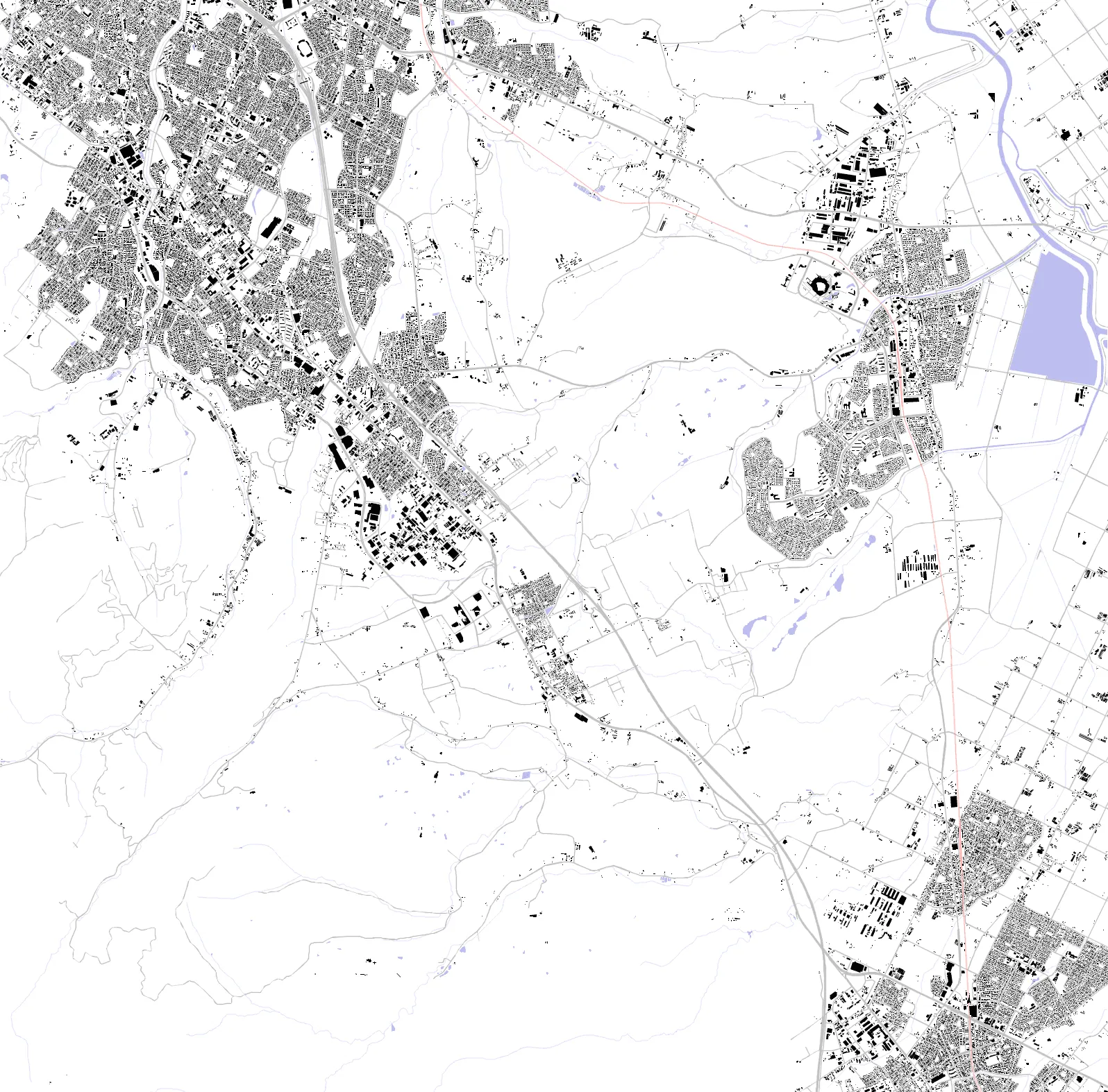 Kitahiroshima figure ground plan