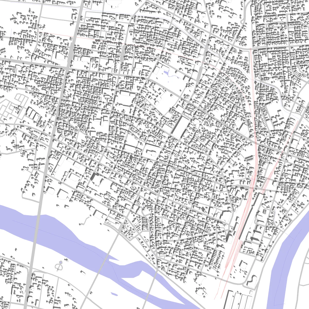 北上 敷地図 (2.5 km)