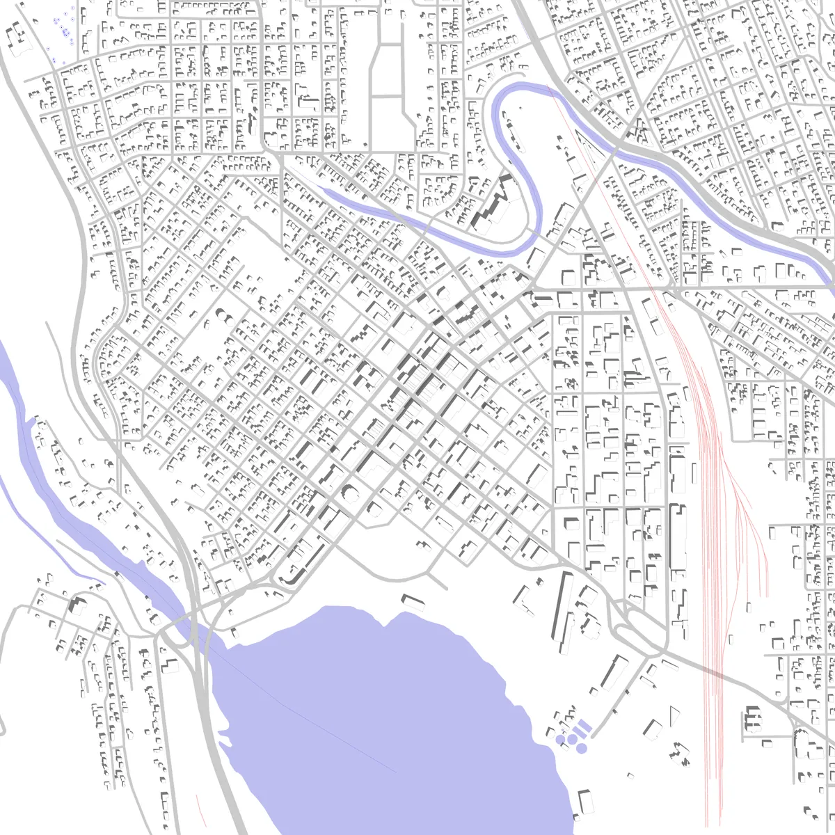 Klamath Falls Lageplan (2,5 km)