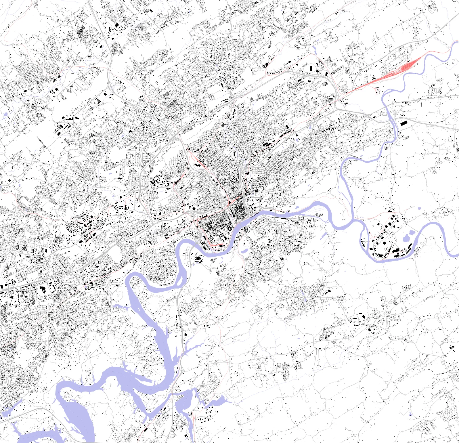 Knoxville figure ground plan