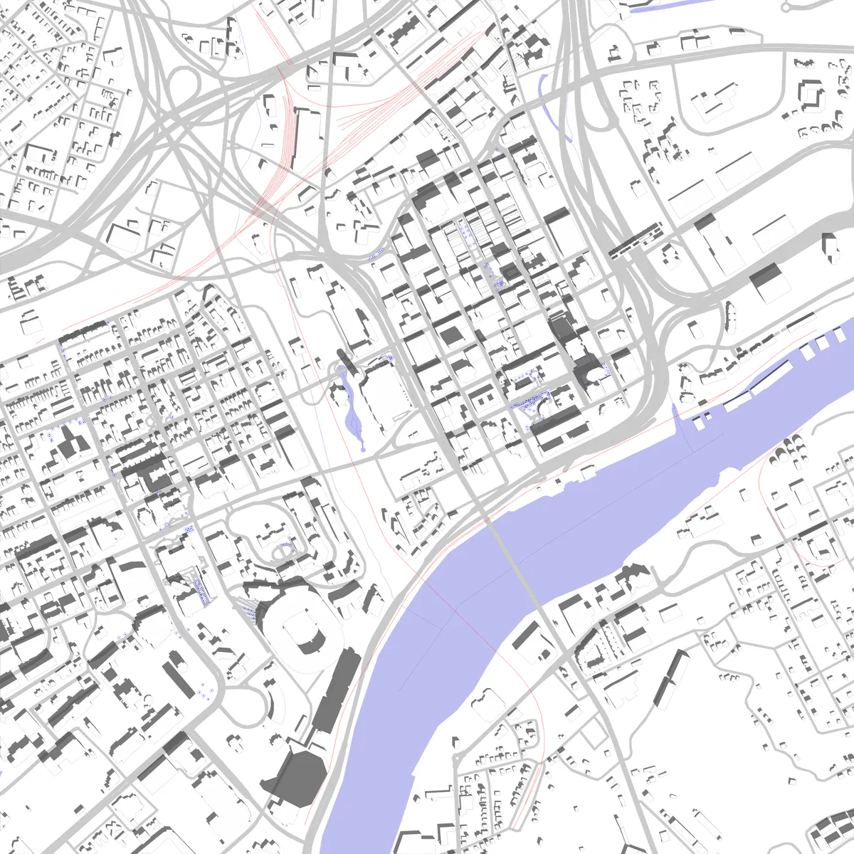 Knoxville site plan (2.5 km)