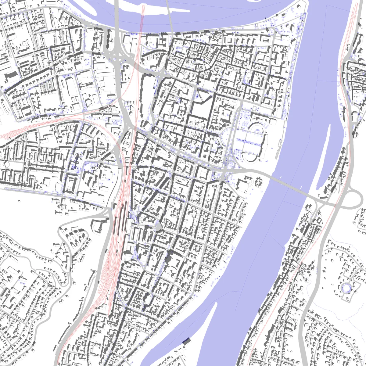 Koblenz Lageplan (2,5 km)