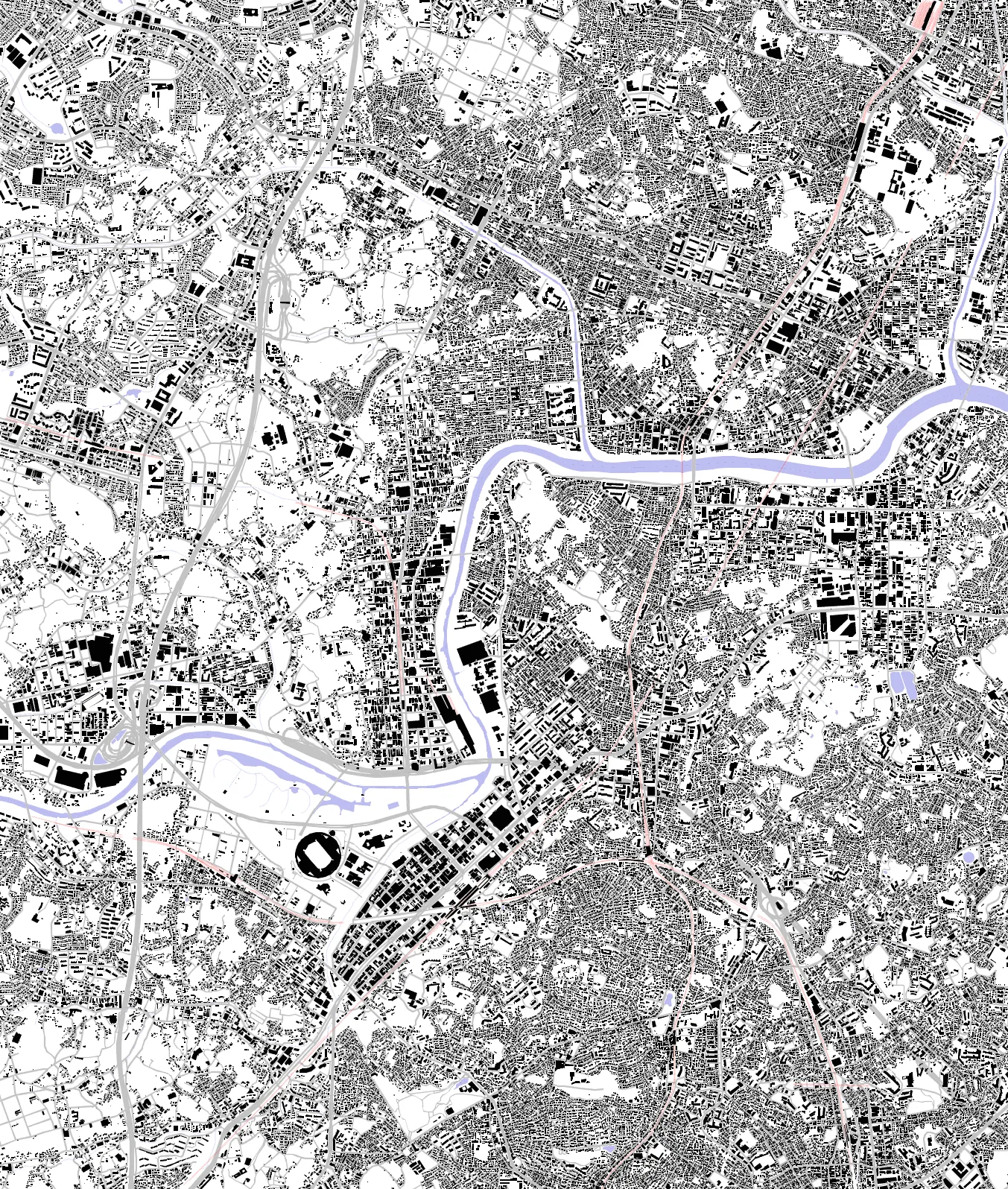 Kohoku-ku figure ground plan