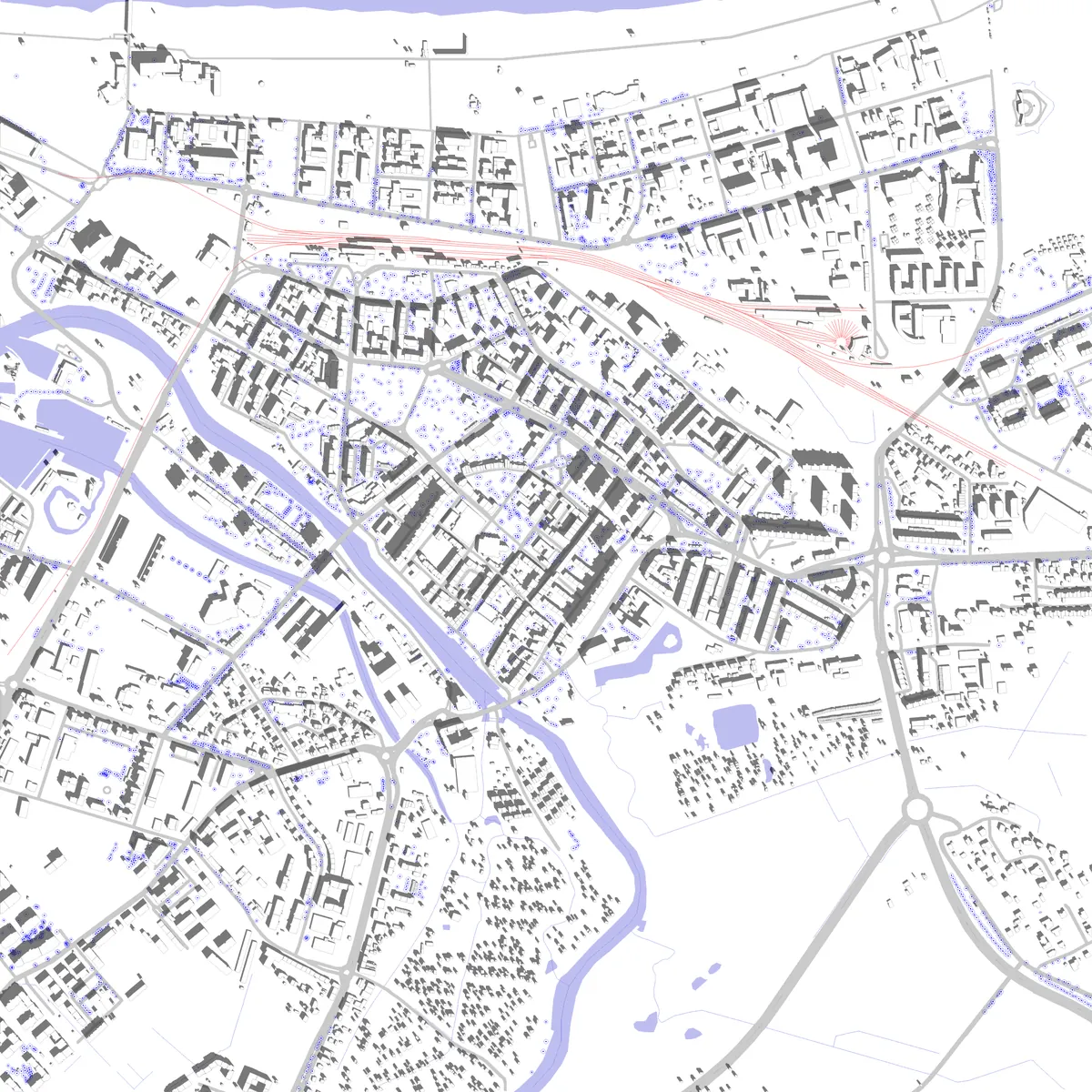 Kołobrzeg plan zagospodarowania (2,5 km)