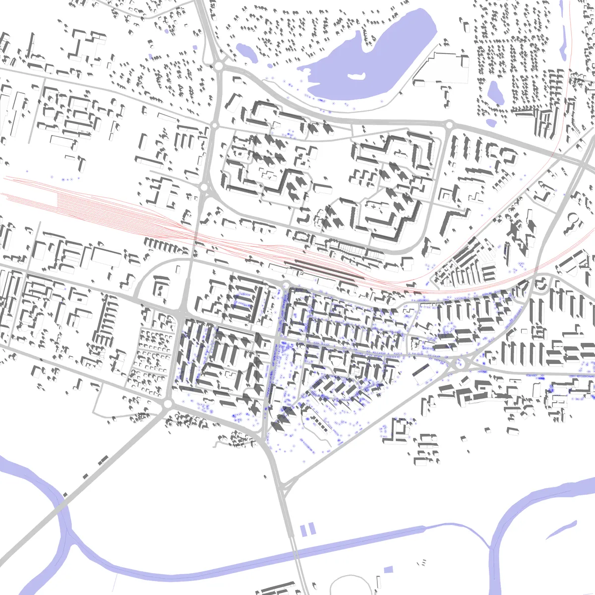 Konin plan zagospodarowania (2,5 km)