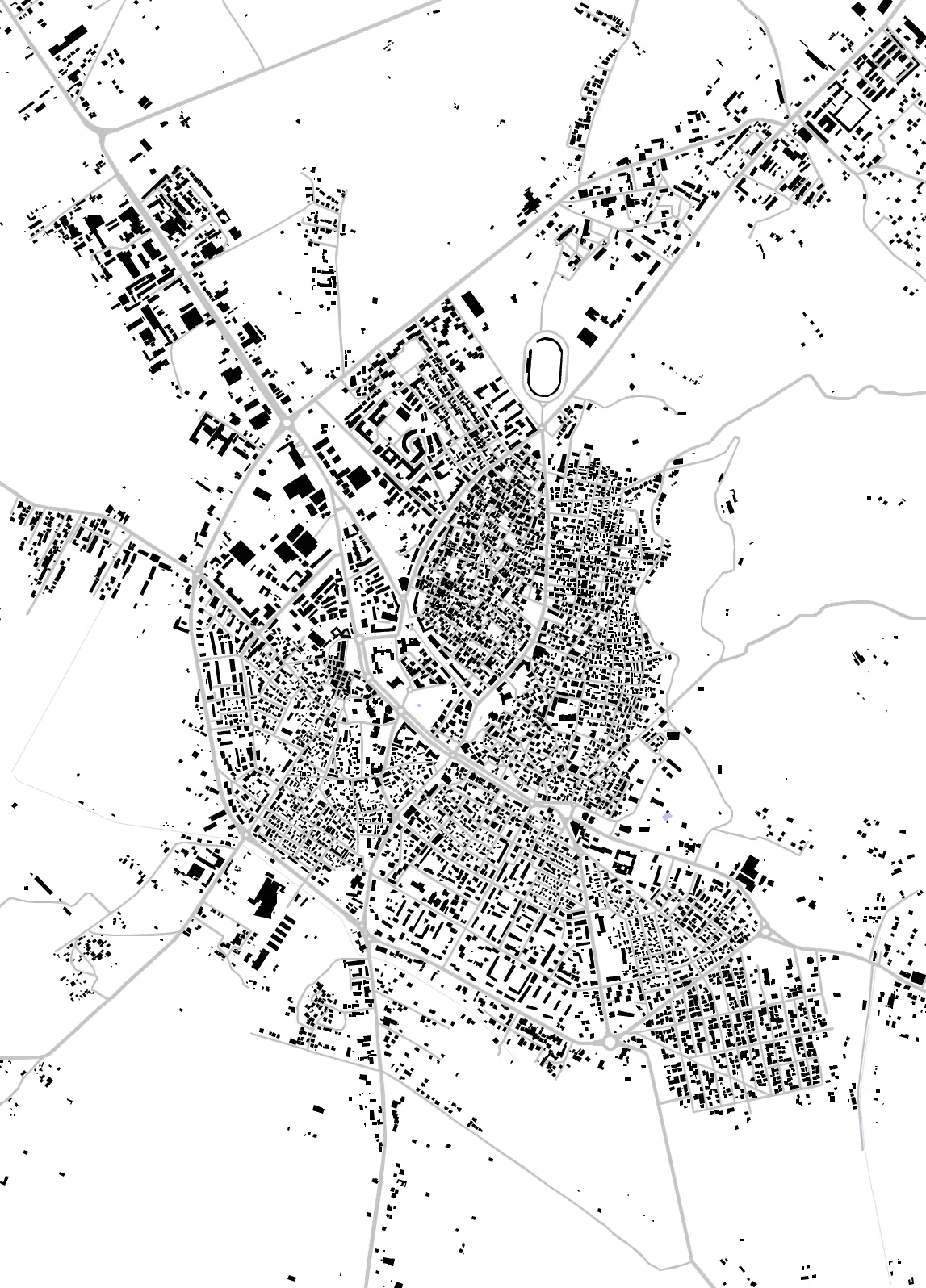 Korçë figure ground plan