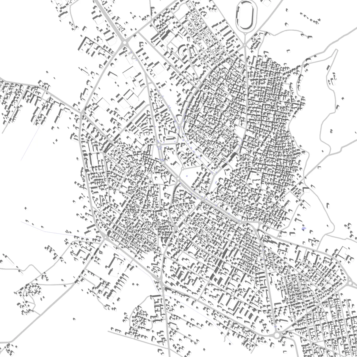 Korçë site plan (2.5 km)