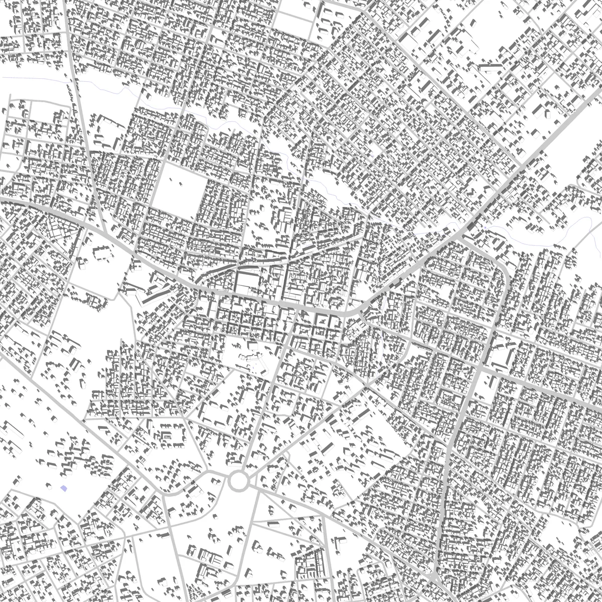 Korhogo plan de situation (2,5 km)