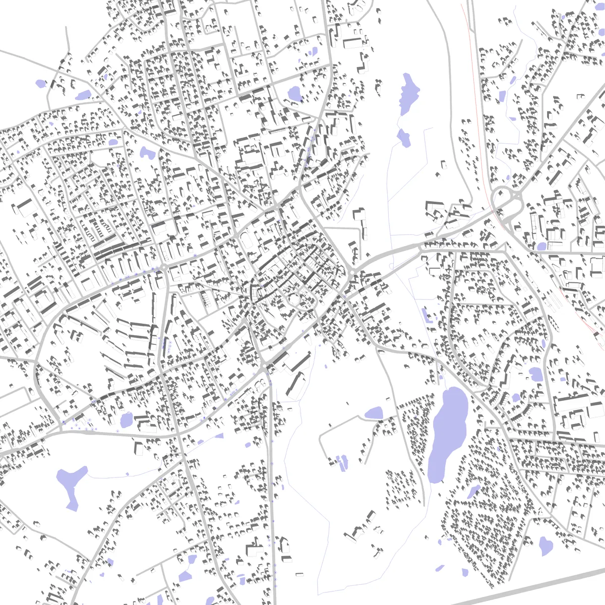 Kościerzyna plan zagospodarowania (2,5 km)