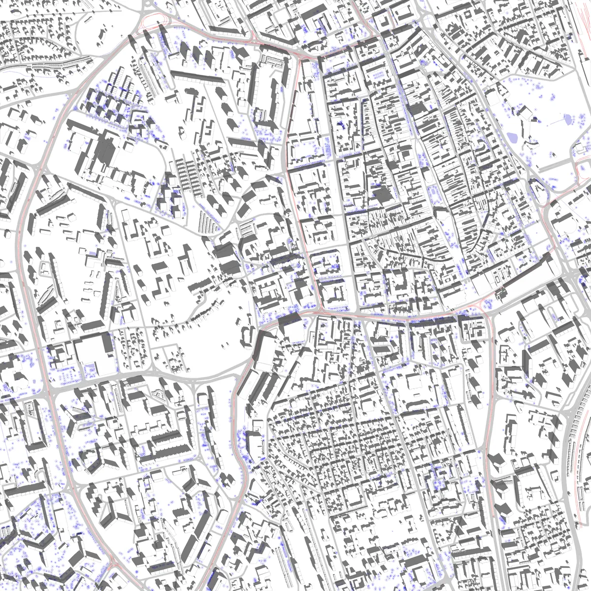 Košice Lageplan (2,5 km)
