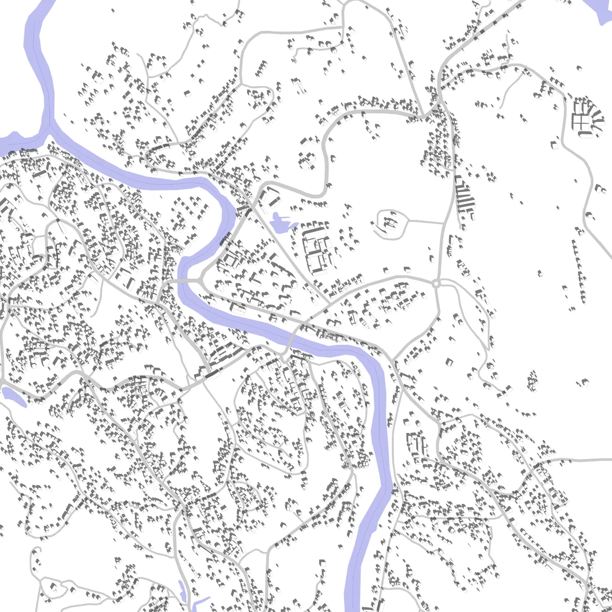 Koulamoutou plan de situation (2,5 km)