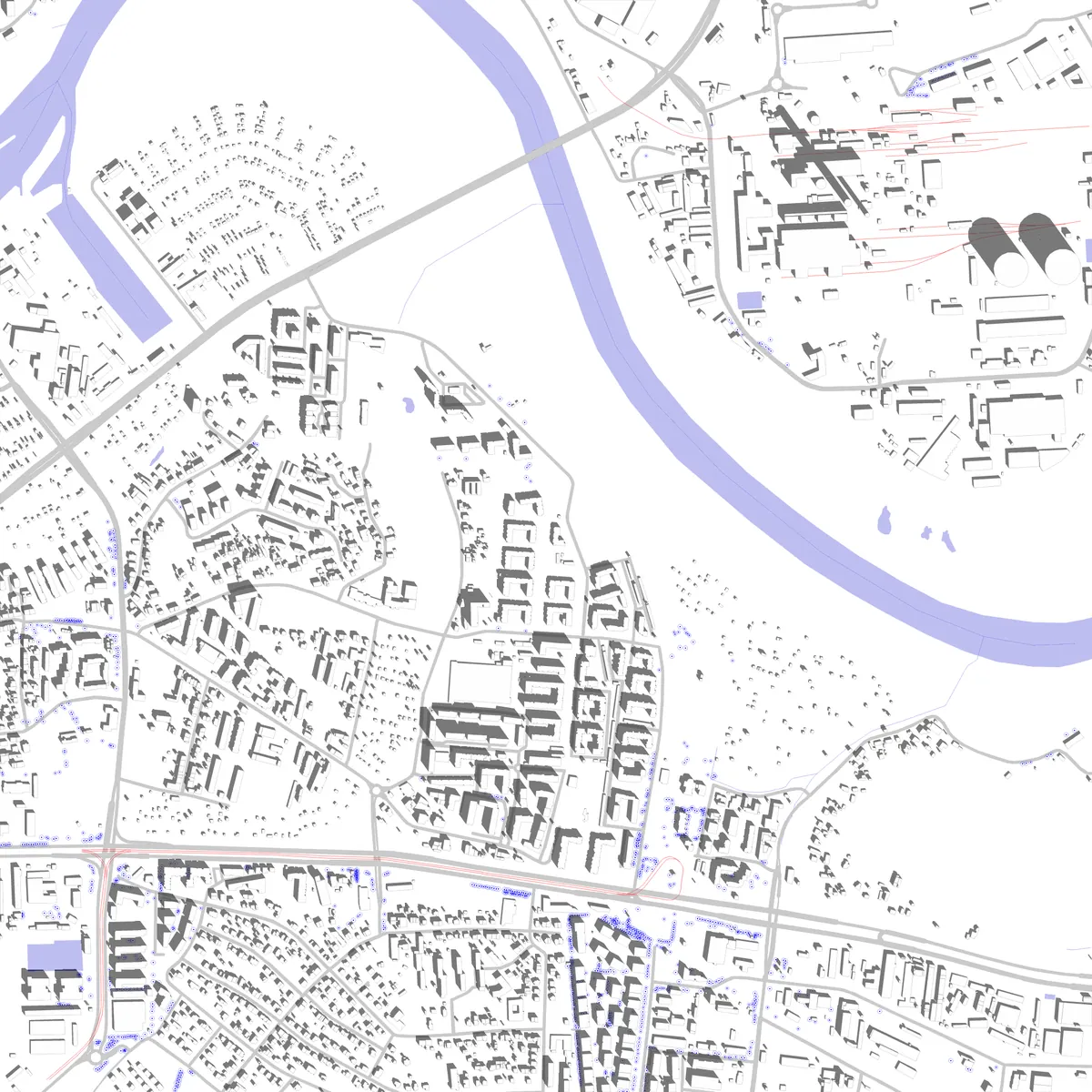 Kraków plan zagospodarowania (2,5 km)