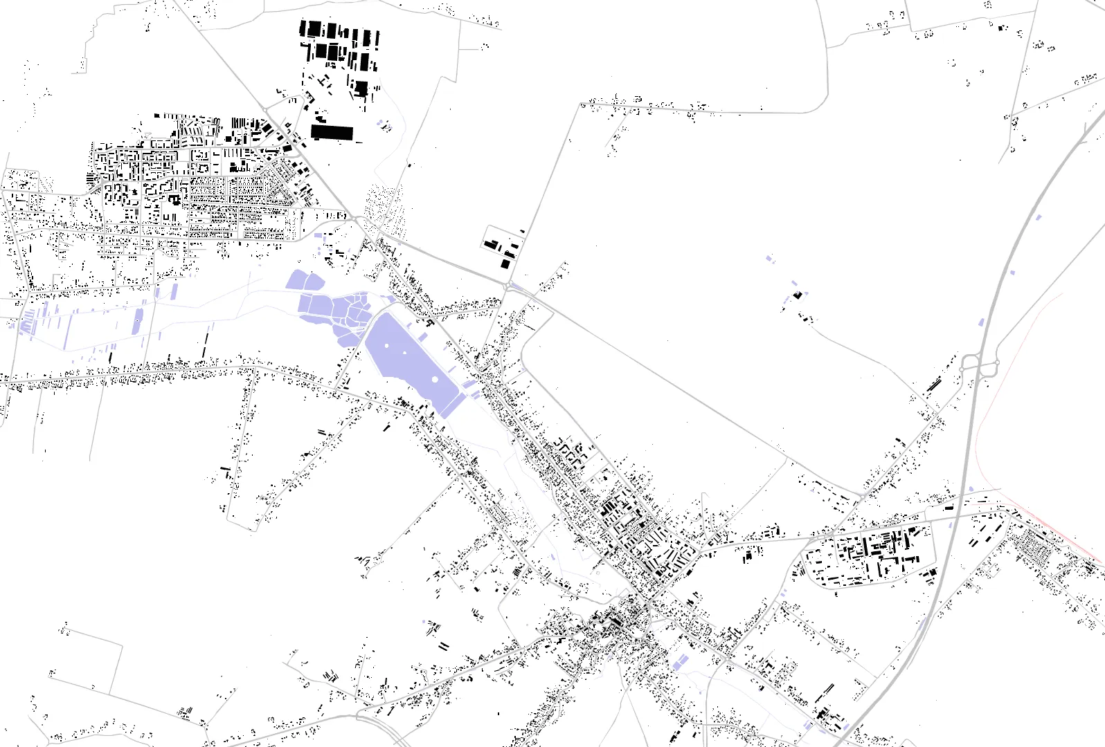 Kraśnik plan czarno-biały