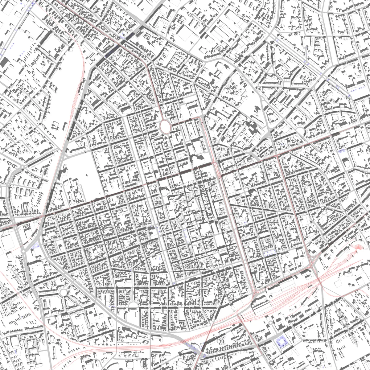 Krefeld Lageplan (2,5 km)
