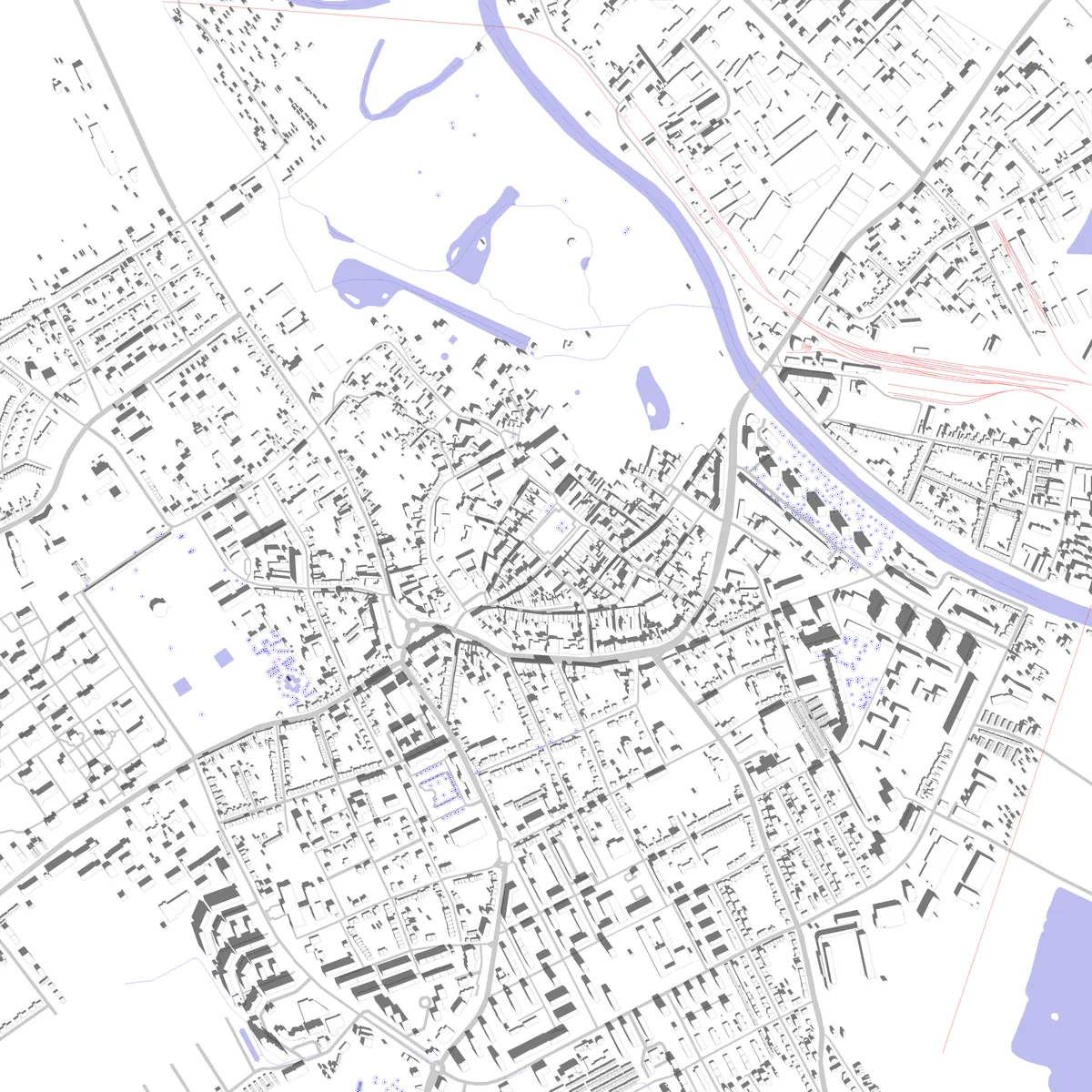 Kroměříž situační plán (2,5 km)