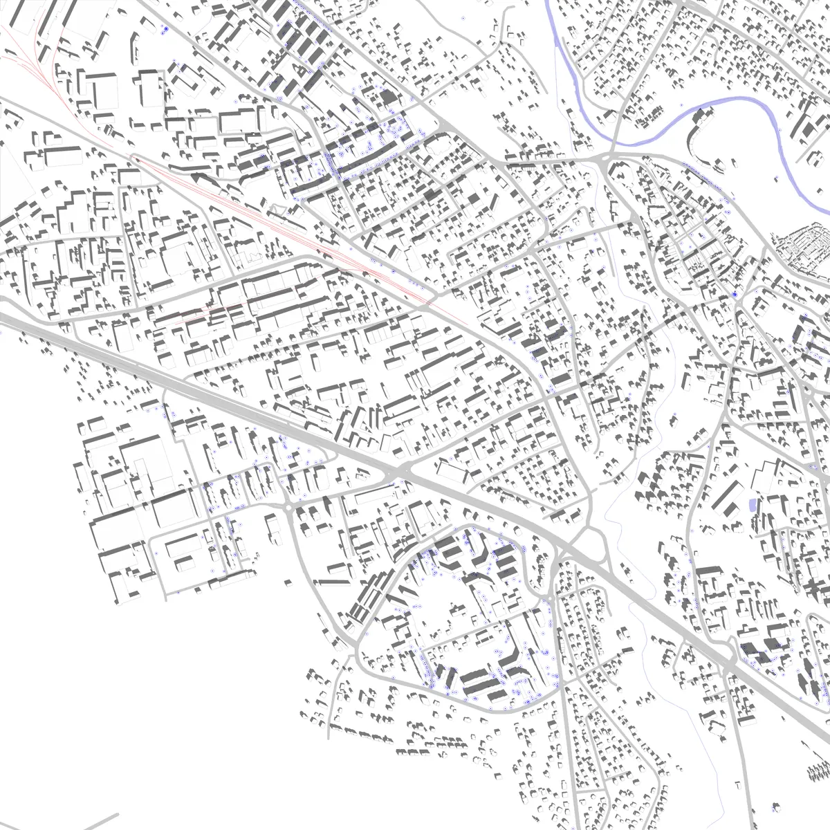 Krosno plan zagospodarowania (2,5 km)