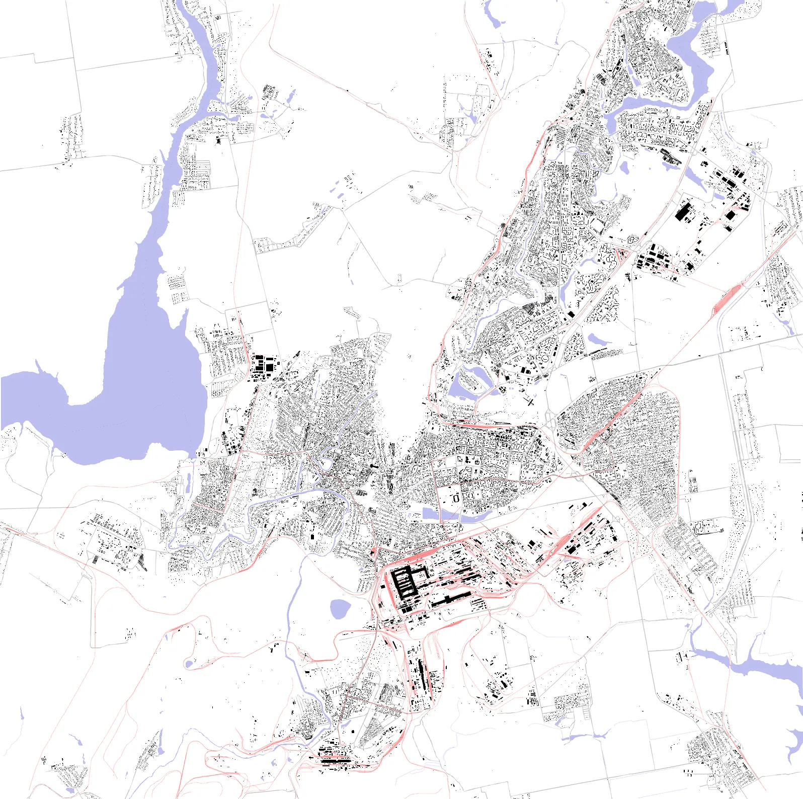 Kryvyi Rih figure ground plan