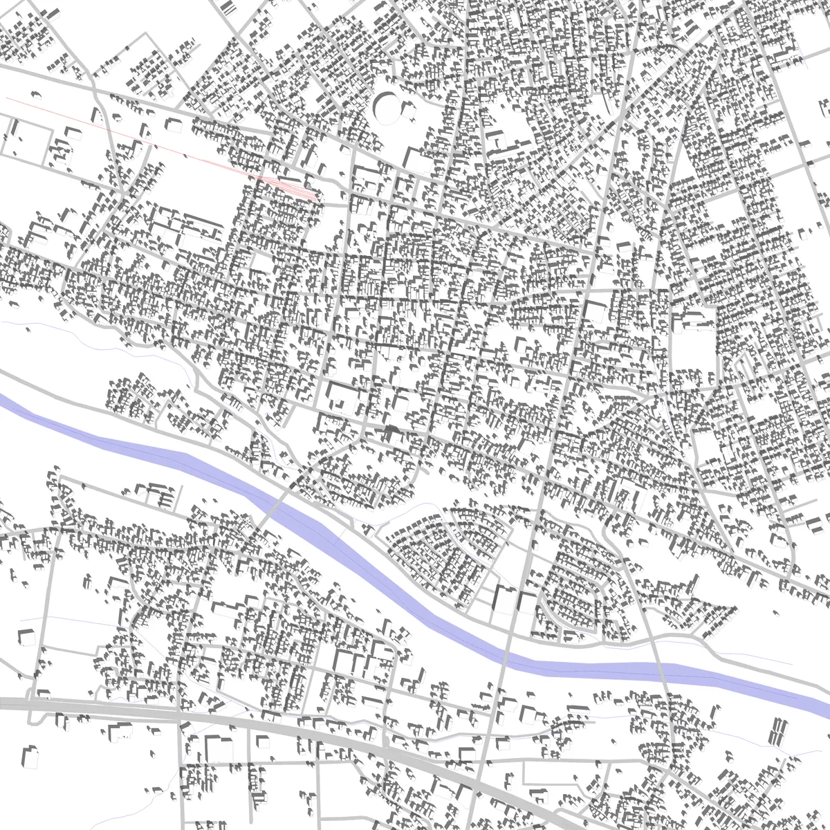 黒石市 敷地図 (2.5 km)