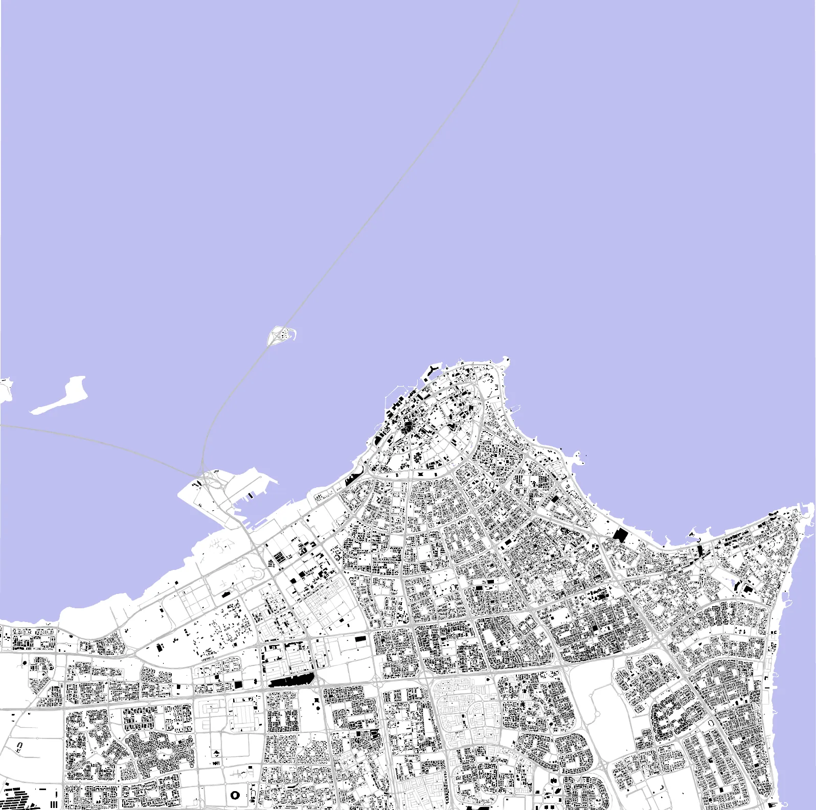 Kuwait City figure ground plan