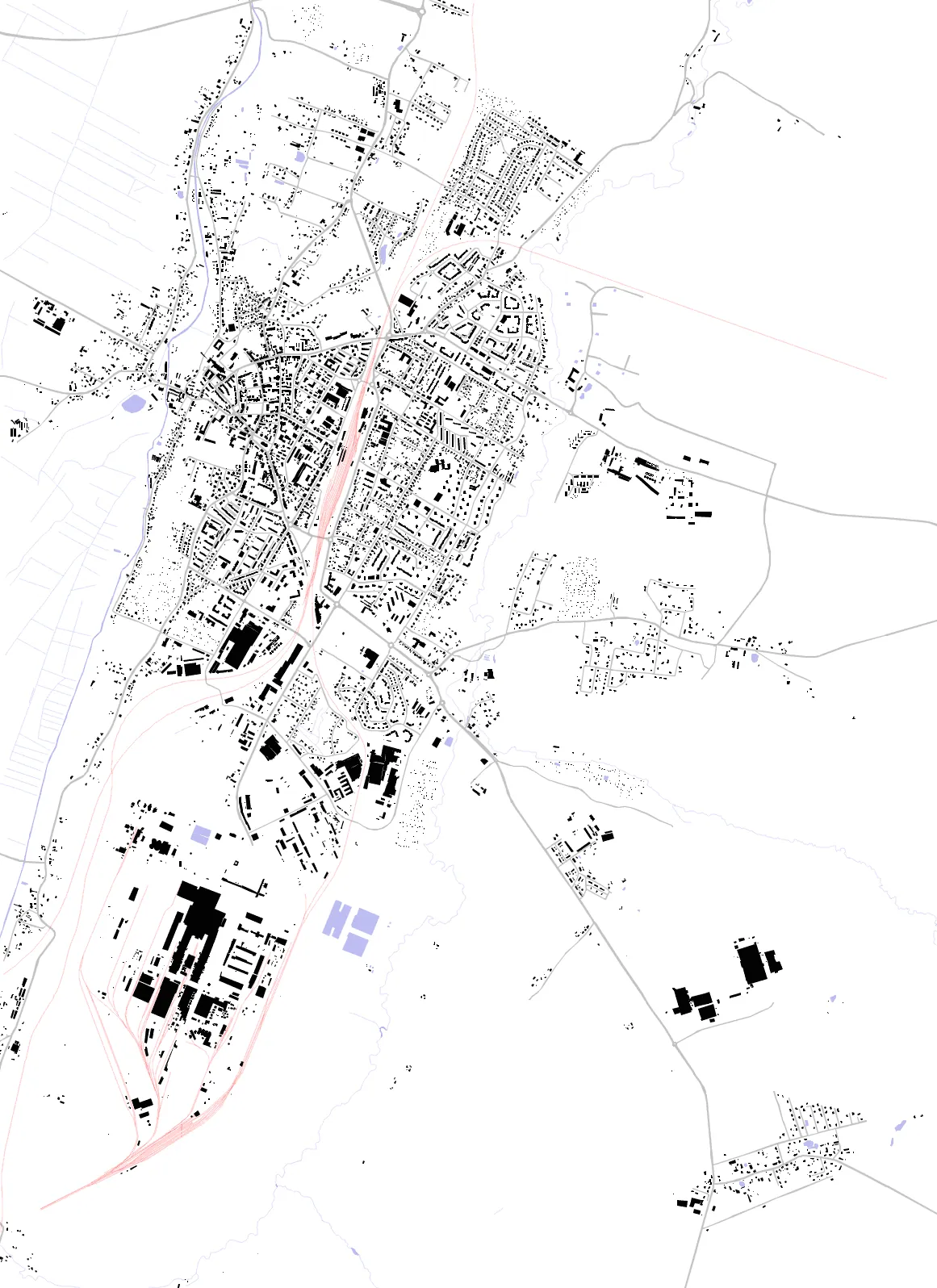 Kwidzyn plan czarno-biały