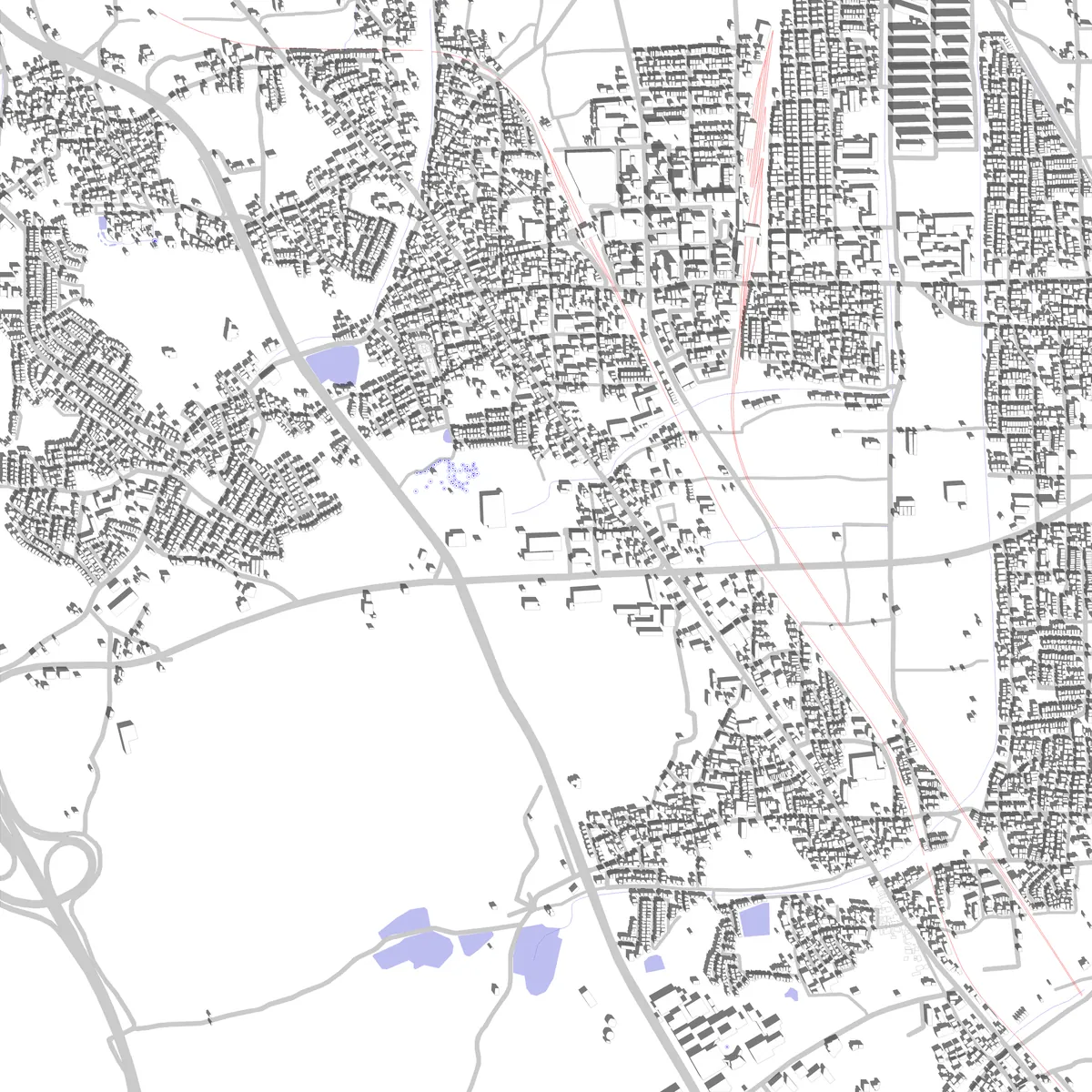 京田辺市 敷地図 (2.5 km)