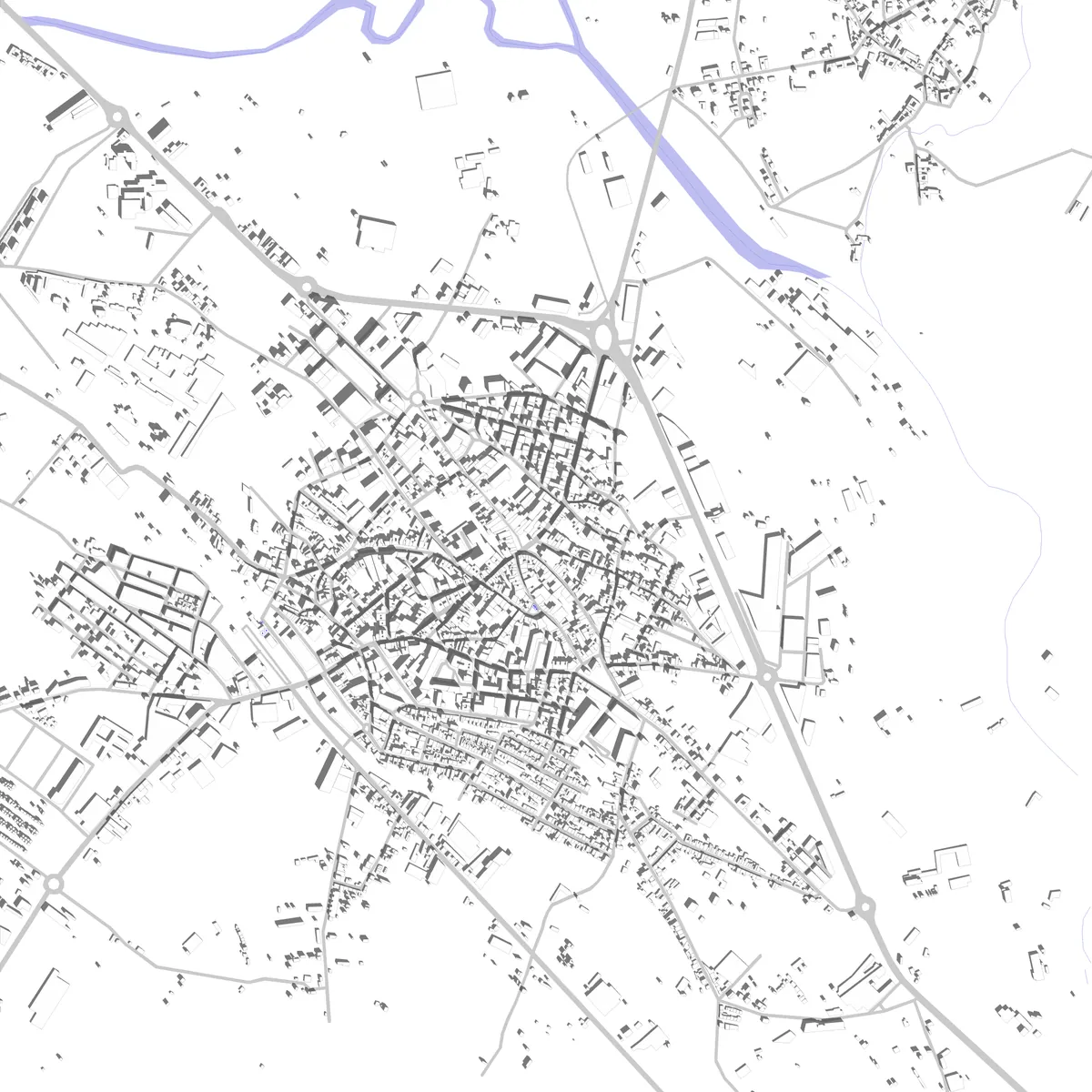 La Bañeza plano de situación (2,5 km)