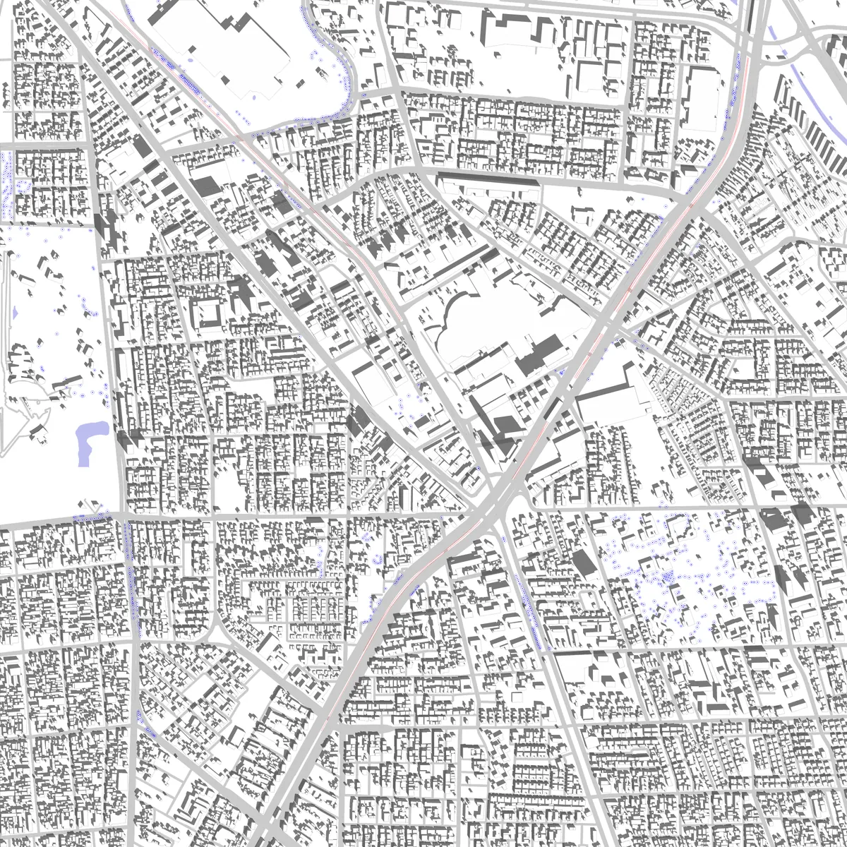 La Florida plano de situación (2.5 km)