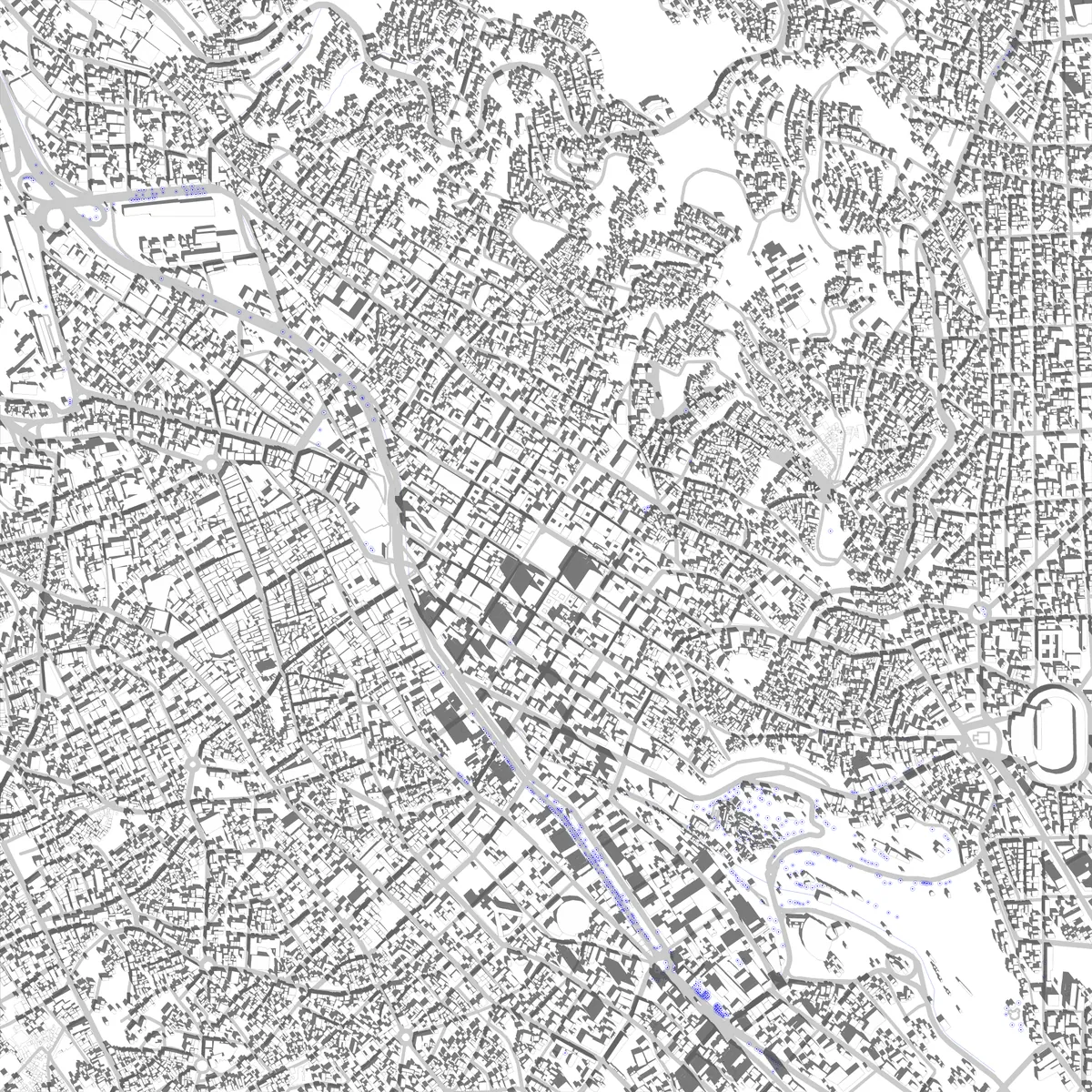 La Paz plano de situación (2,5 km)