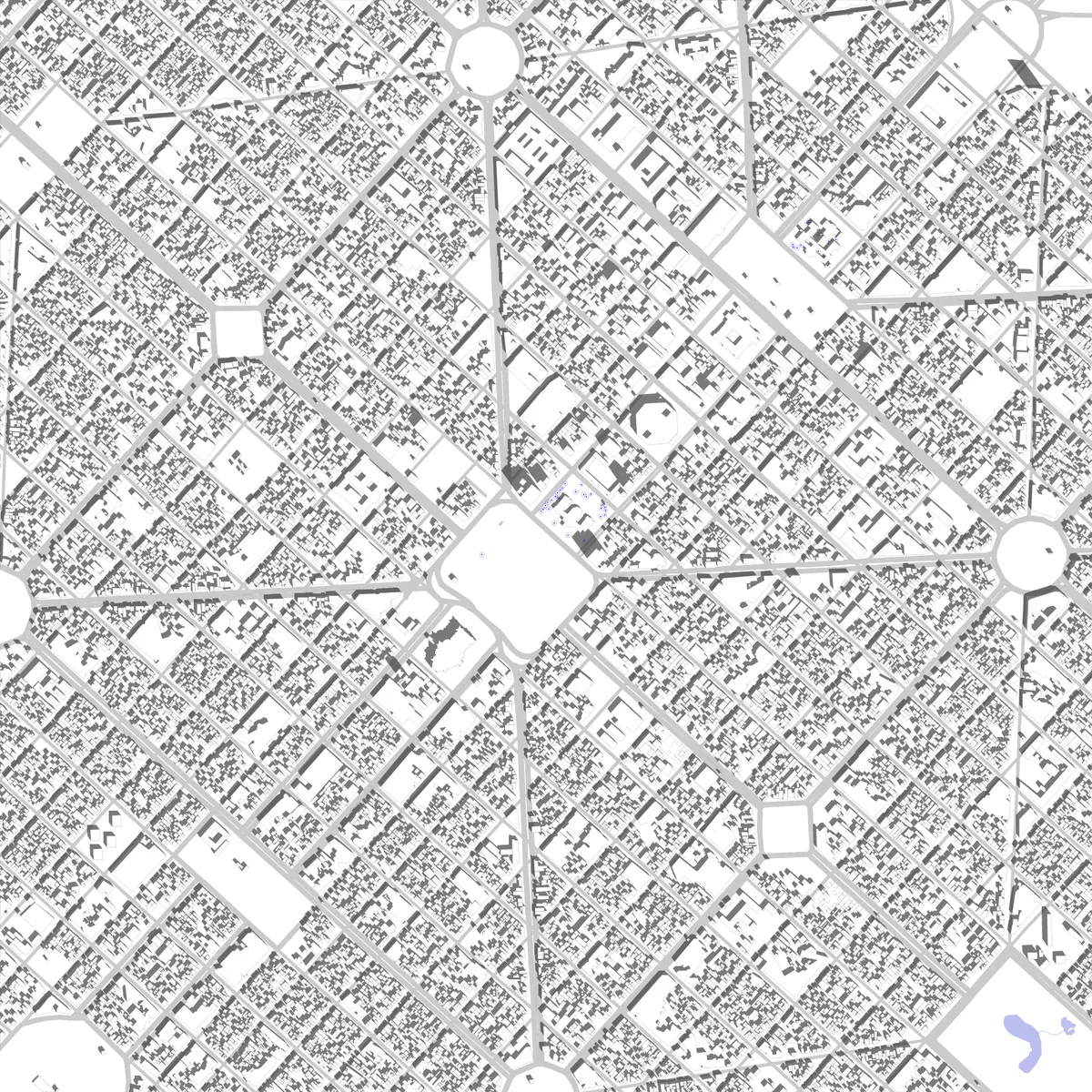 La Plata plano de situación (2,5 km)