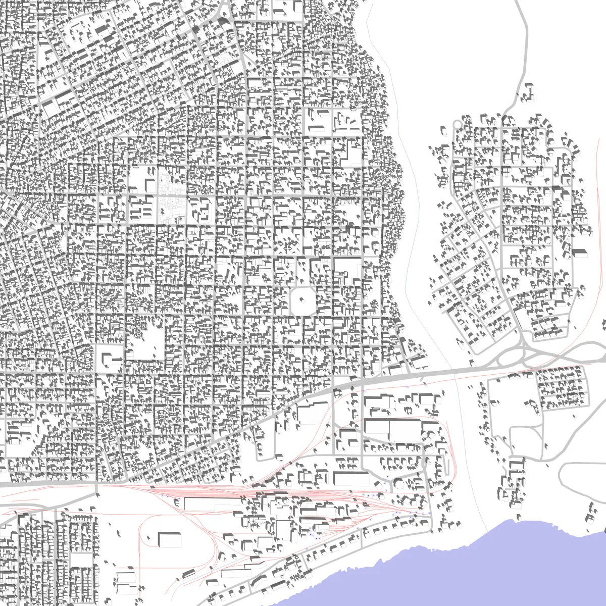 La Romana plano de situación (2,5 km)