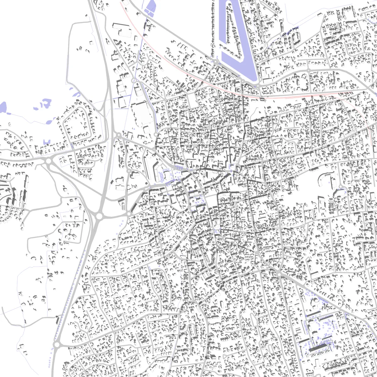 La Teste-de-Buch plan de situation (2,5 km)