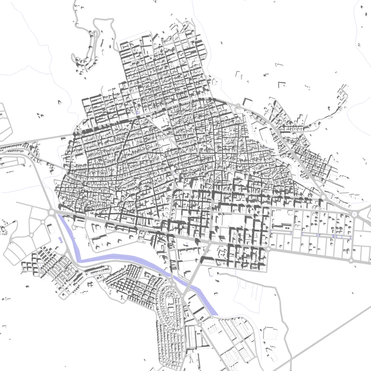 La Vall d'Uixó plano de situación (2,5 km)