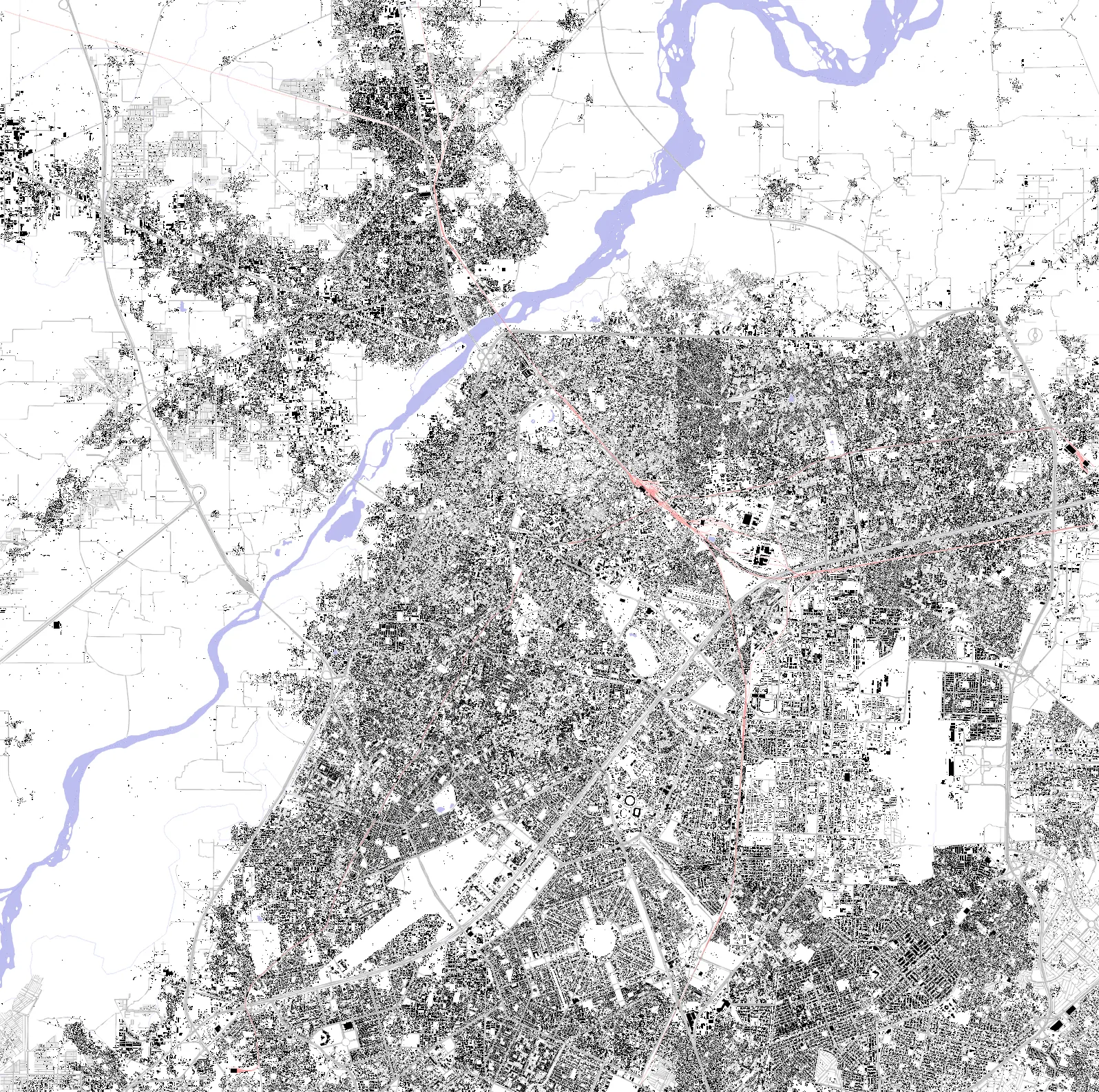 Lahore figure ground plan