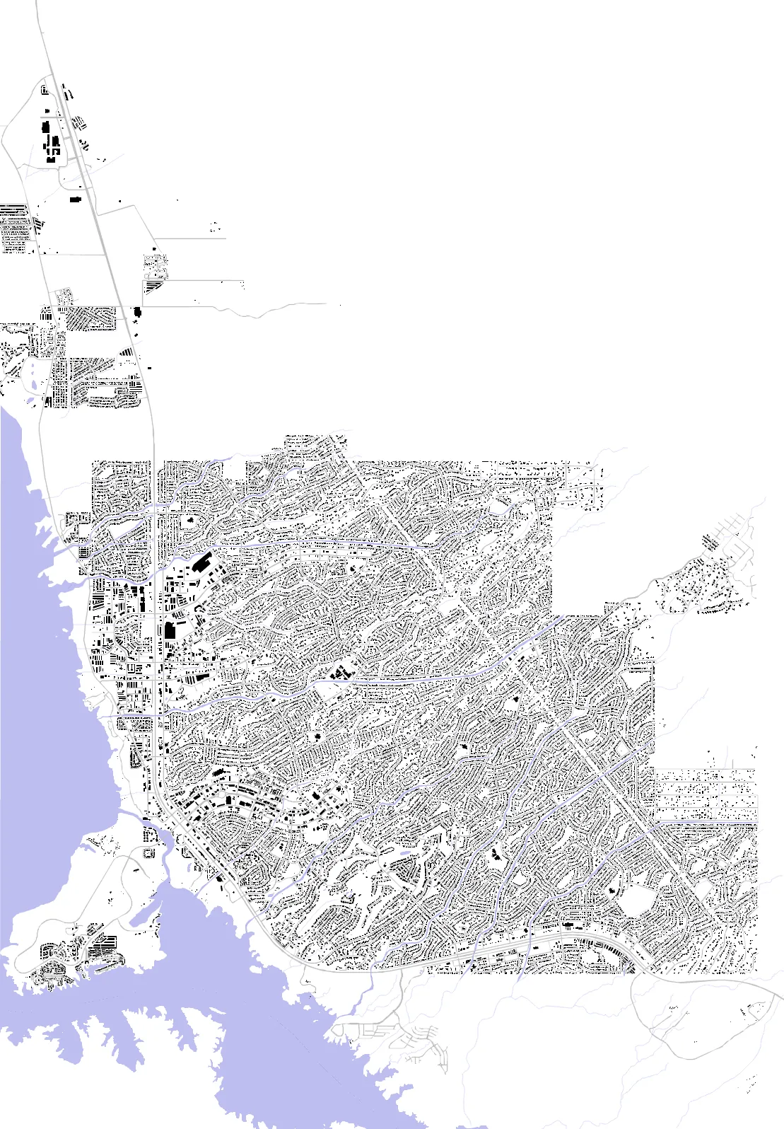 Lake Havasu City figure ground plan