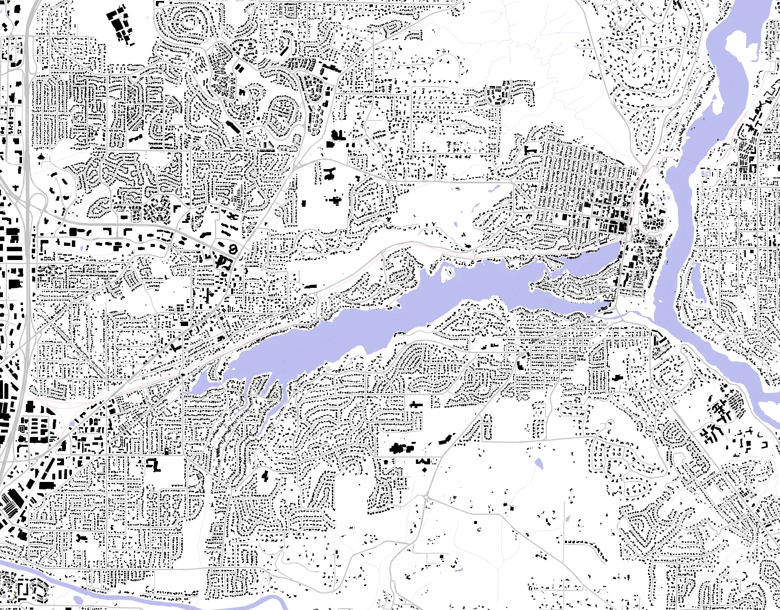 Lake Oswego figure ground plan