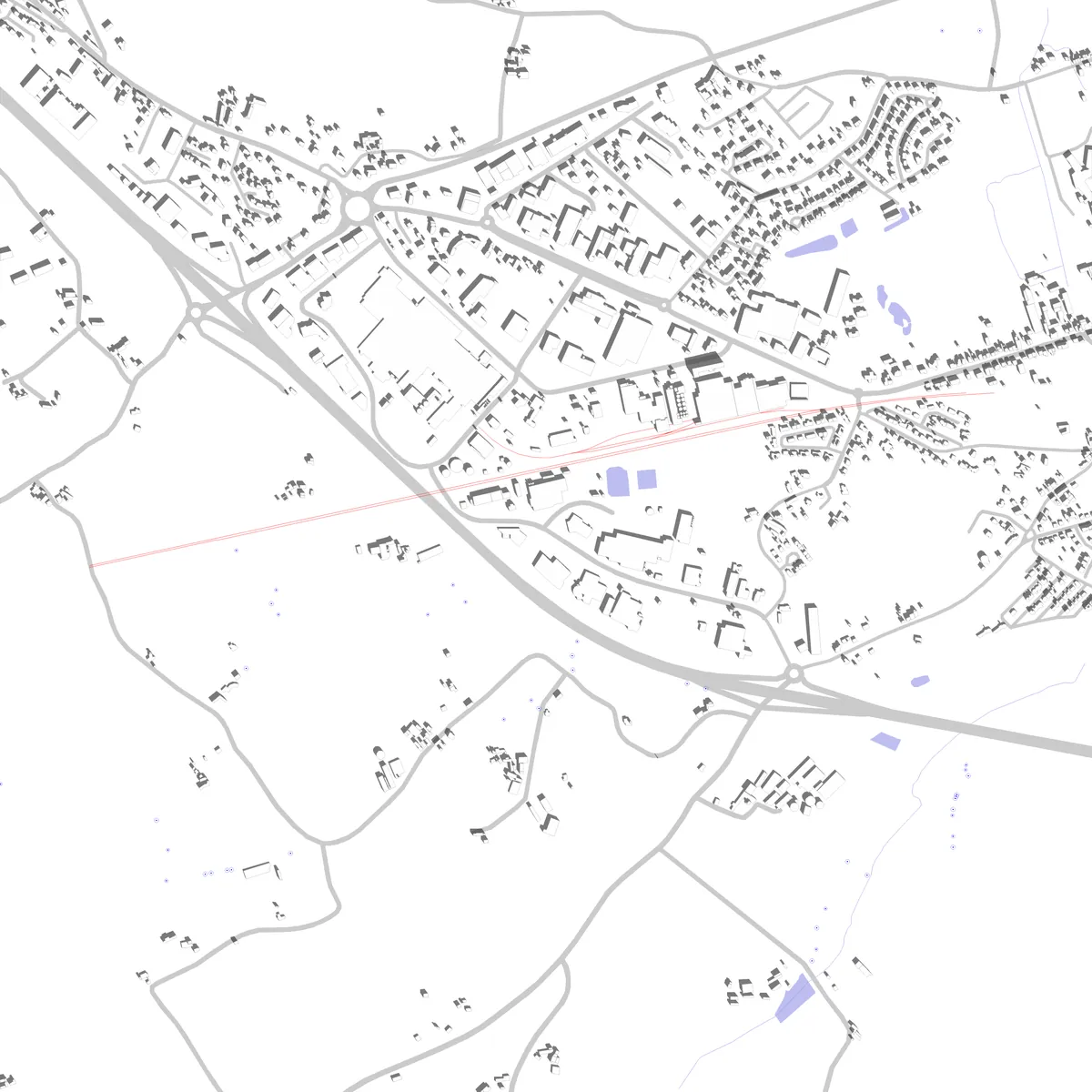 Lamballe plan de situation (2,5 km)