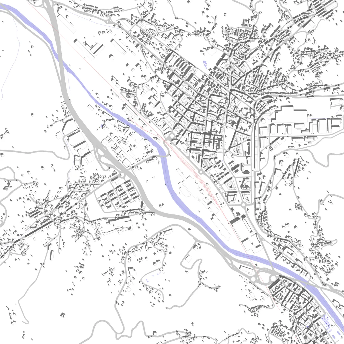 Langreo Lageplan (2,5 km)