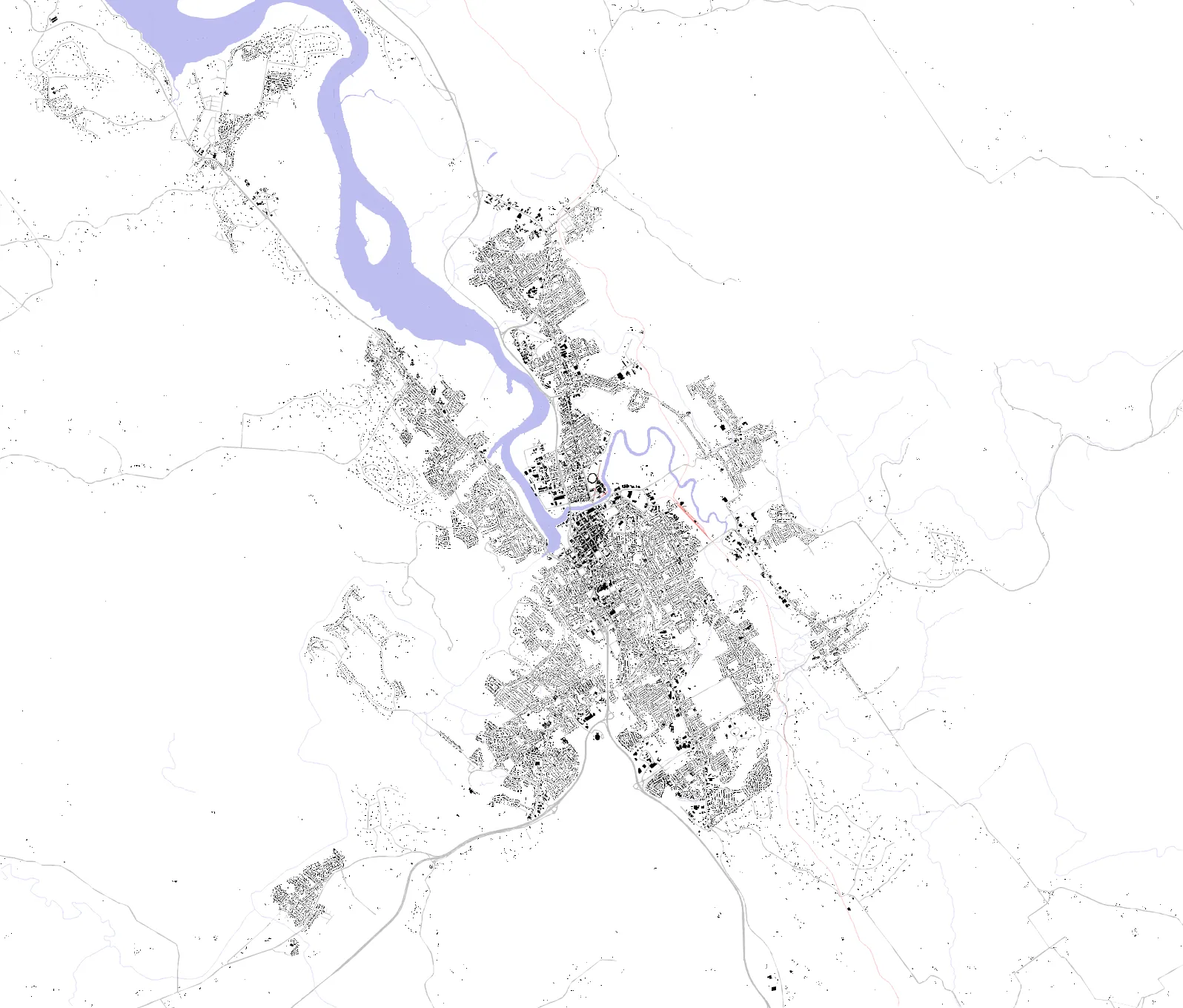 Launceston figure ground plan