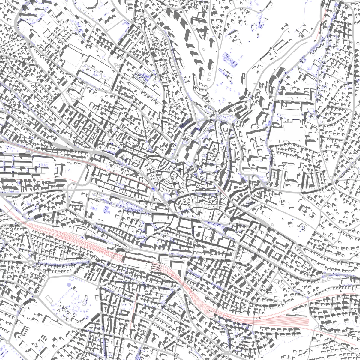 Lausanne Lageplan (2,5 km)