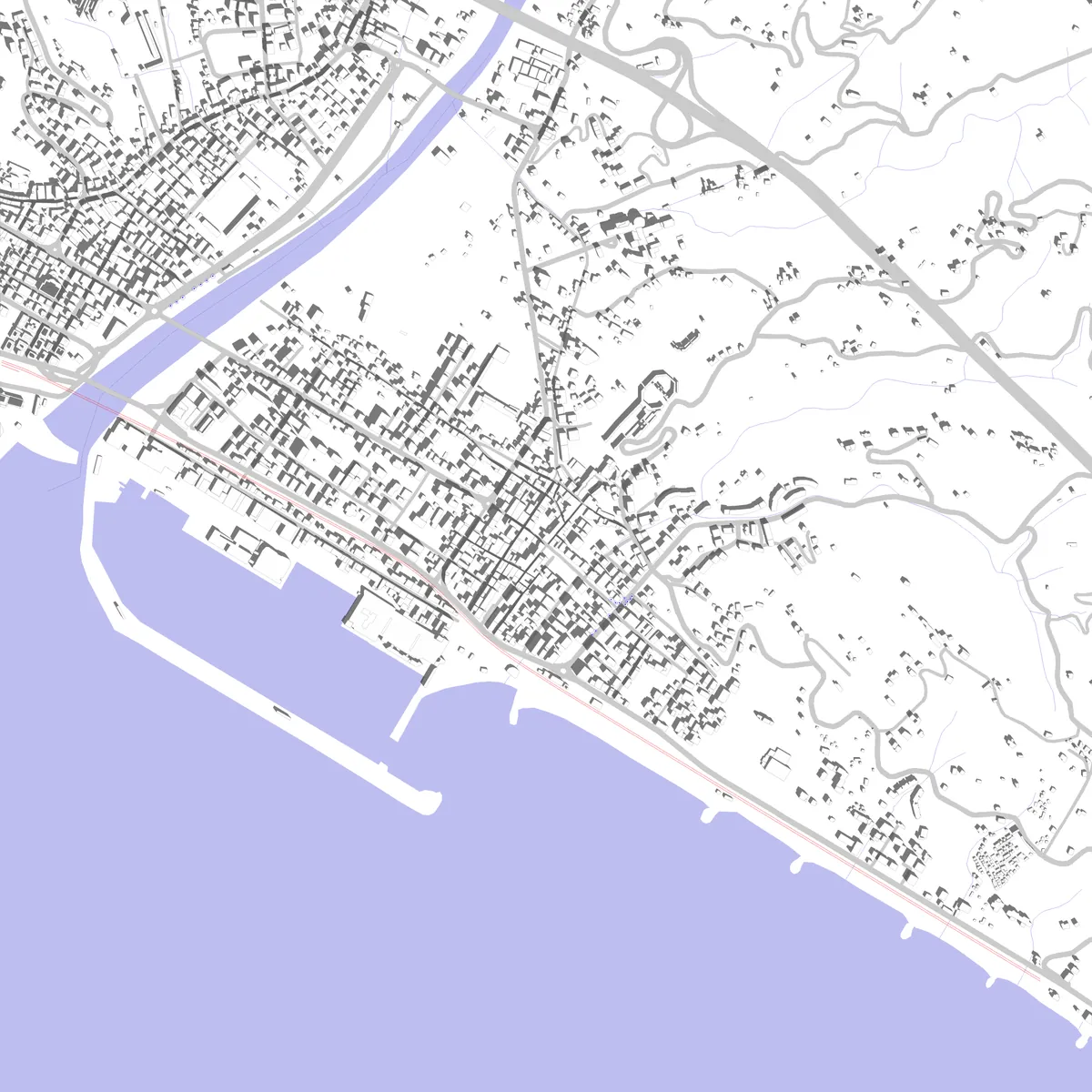 Lavagna planimetria di sito (2,5 km)