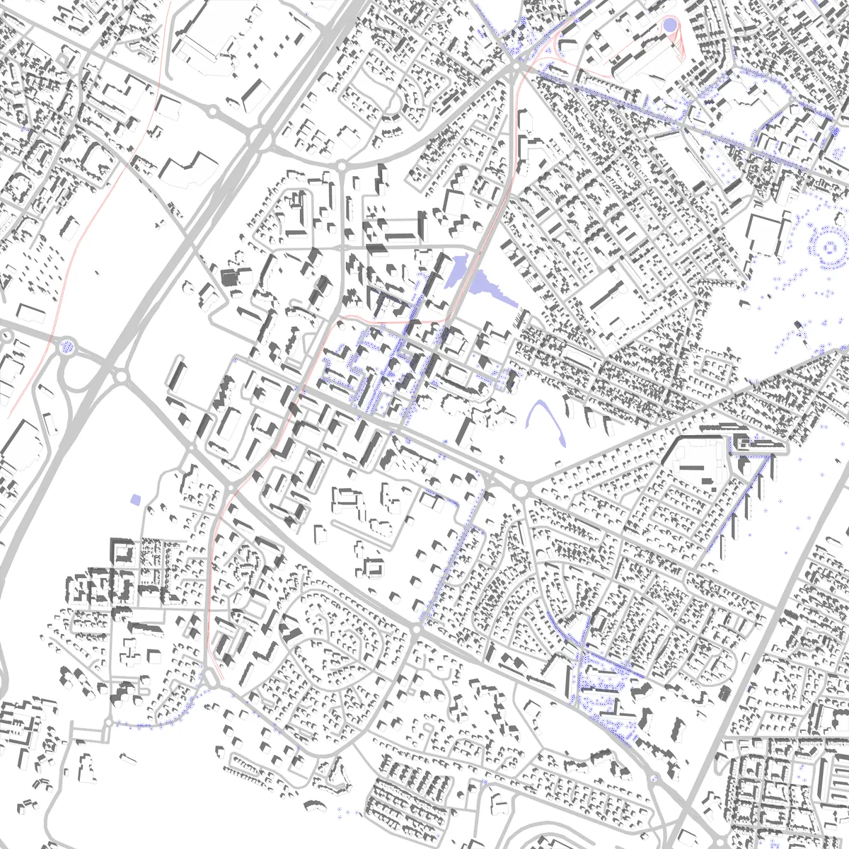 Le Grand-Quevilly plan de situation (2,5 km)